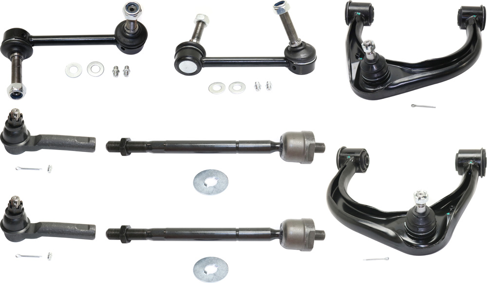 AM TACOMA 05-19 FRONT CONTROL ARM KIT RH AND LH Upper w ball joint s 8 pc Kit with Sway Bar Link and Tie Rod End SKU KIT 083117-29 OEM 4863004020-4861004020-48810040