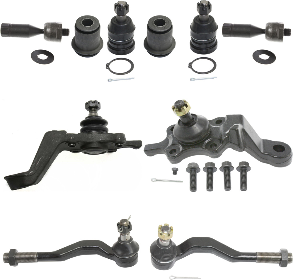 AM TACOMA 96-04 FRONT SUSPENSION KIT RH AND LH 10 pc Kit with Ball Joints Control Arm Bushings and Tie Rod Ends SKU KIT 083117-41 OEM 104279-1014817-2601565-5001