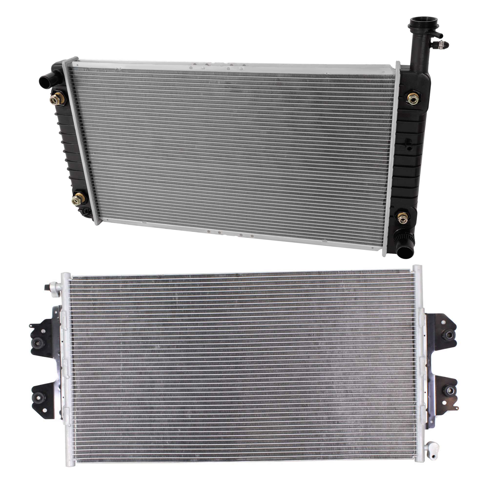 AM EXPRESS SAVANA VAN 04-14 A C CONDENSER RADIATOR KIT 2 pc kit 4.3L Eng. 6 Cyl. SKU KIT 083124-102 Partslink GM3030250 GM3010479 OEM 23469929-22795304