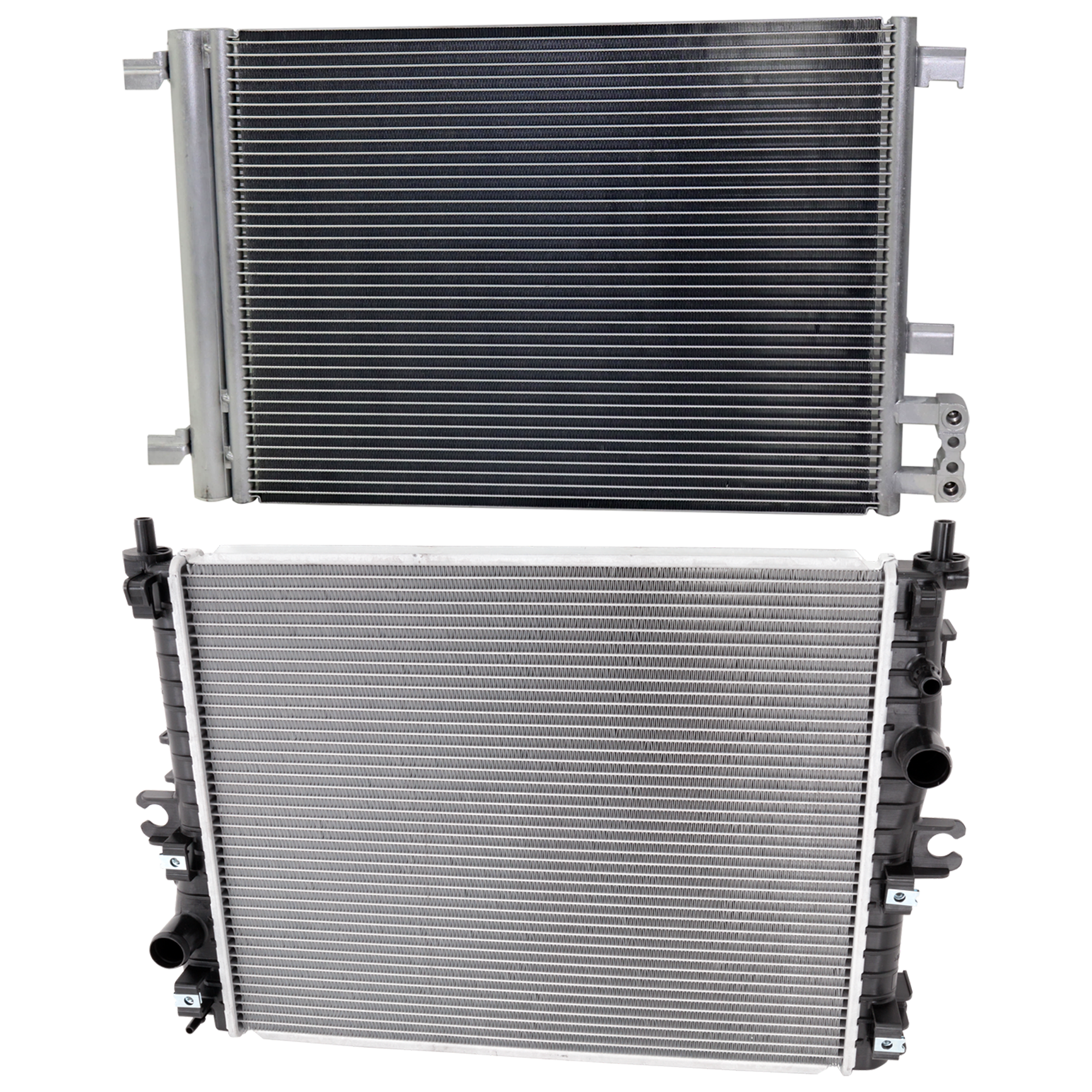 AM CORVETTE 14-19 A C CONDENSER RADIATOR KIT 2 pc kit 6.2L Eng. 8 Cyl. SKU KIT 083124-108 Partslink GM3030307 GM3010567 OEM 232379000000000000000000
