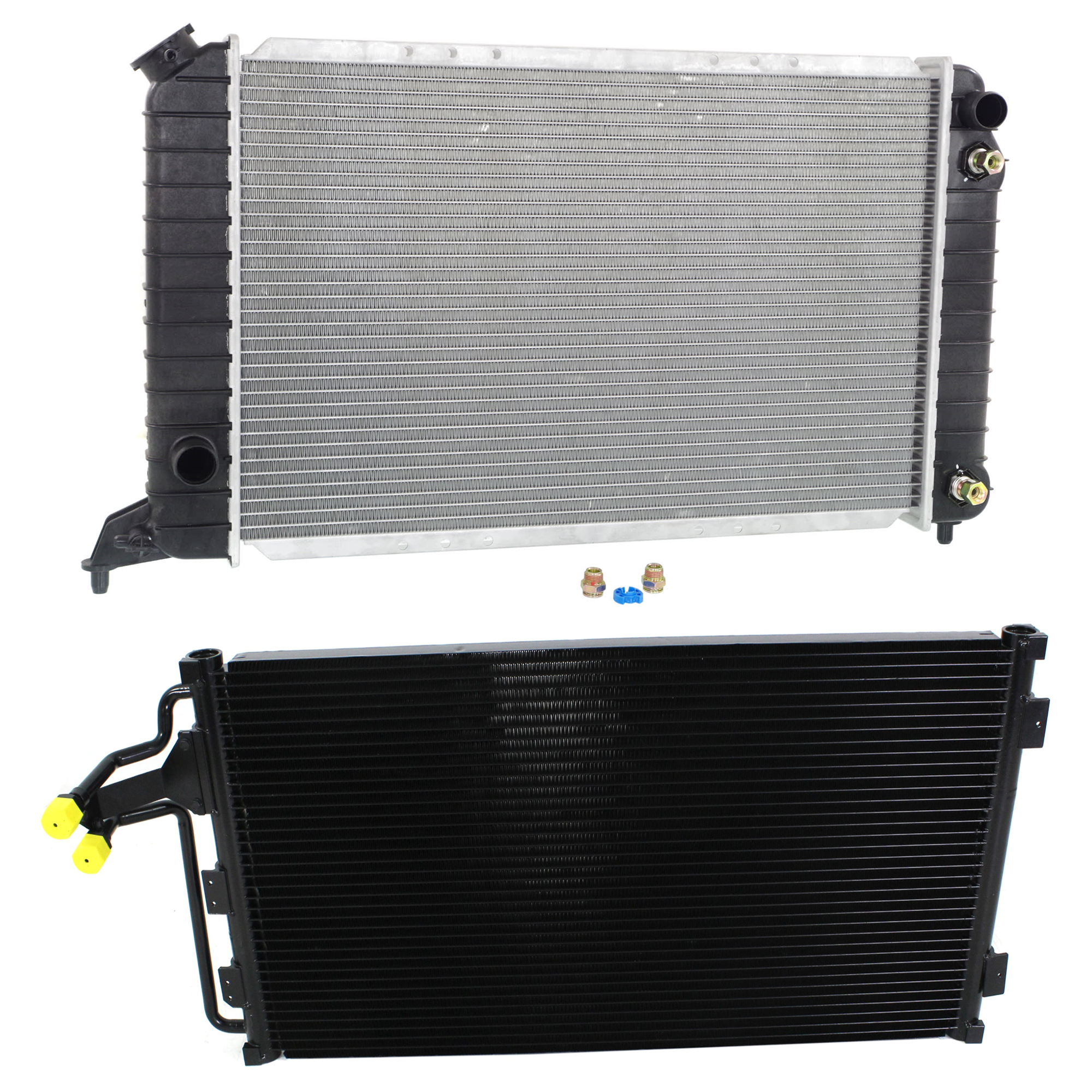 AM S10 SONOMA 94-03 A C CONDENSER RADIATOR KIT 2 pc kit 2.2L Eng. 4 Cyl. SKU KIT 083124-111 Partslink GM3030156 GM3010246 OEM 52474647-89040307