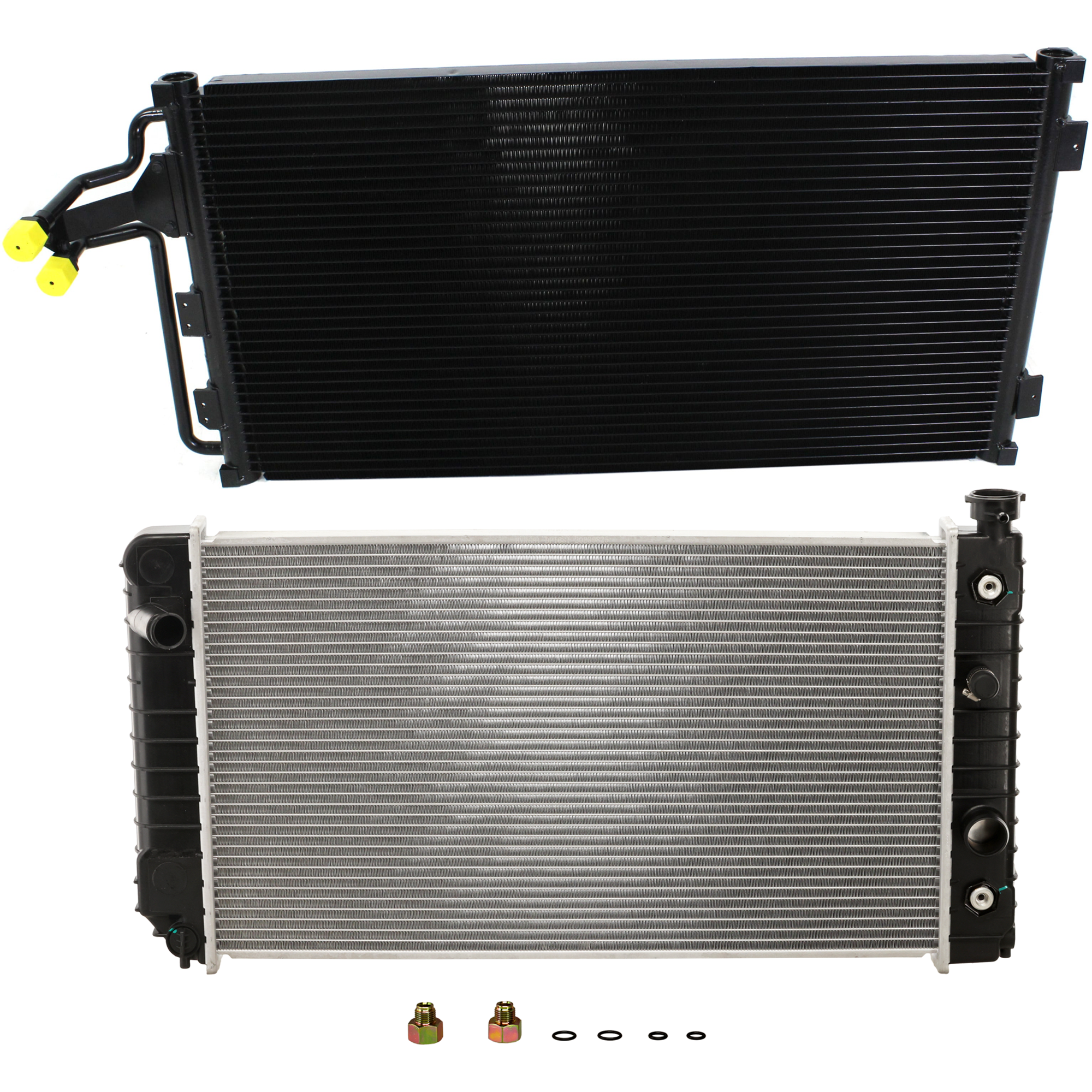 AM S10 SONOMA 94-94 A C CONDENSER RADIATOR KIT 2 pc kit 4.3L Eng. 6 Cyl. SKU KIT 083124-112 OEM 52474647-52450025