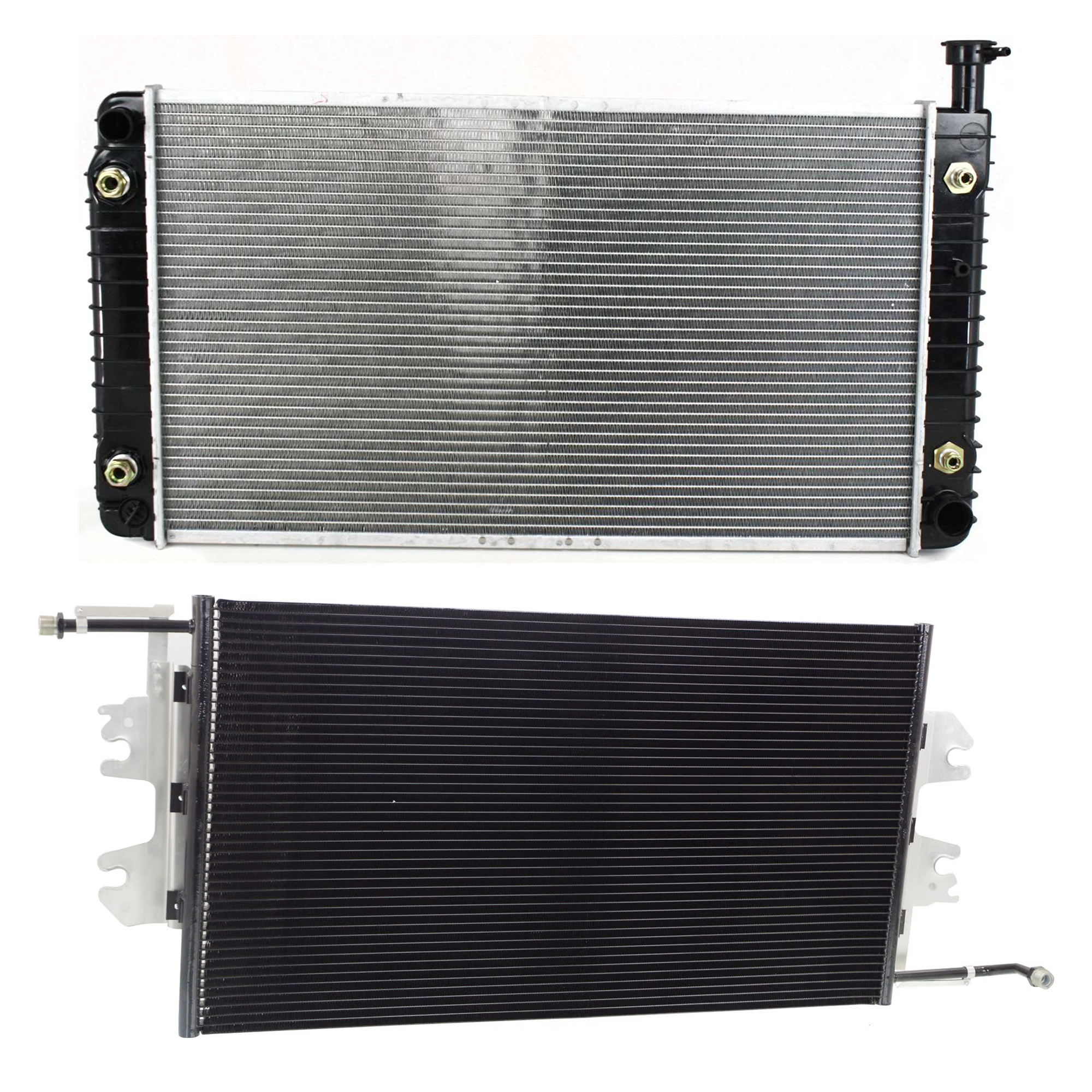 AM EXPRESS SAVANA VAN 96-02 A C CONDENSER RADIATOR KIT 2 pc kit 4.3L 5.0L 5.7L Eng. 6 and 8 Cyl. SKU KIT 083124-114 Partslink GM3030180 GM3010304 OEM 52497546-15762434