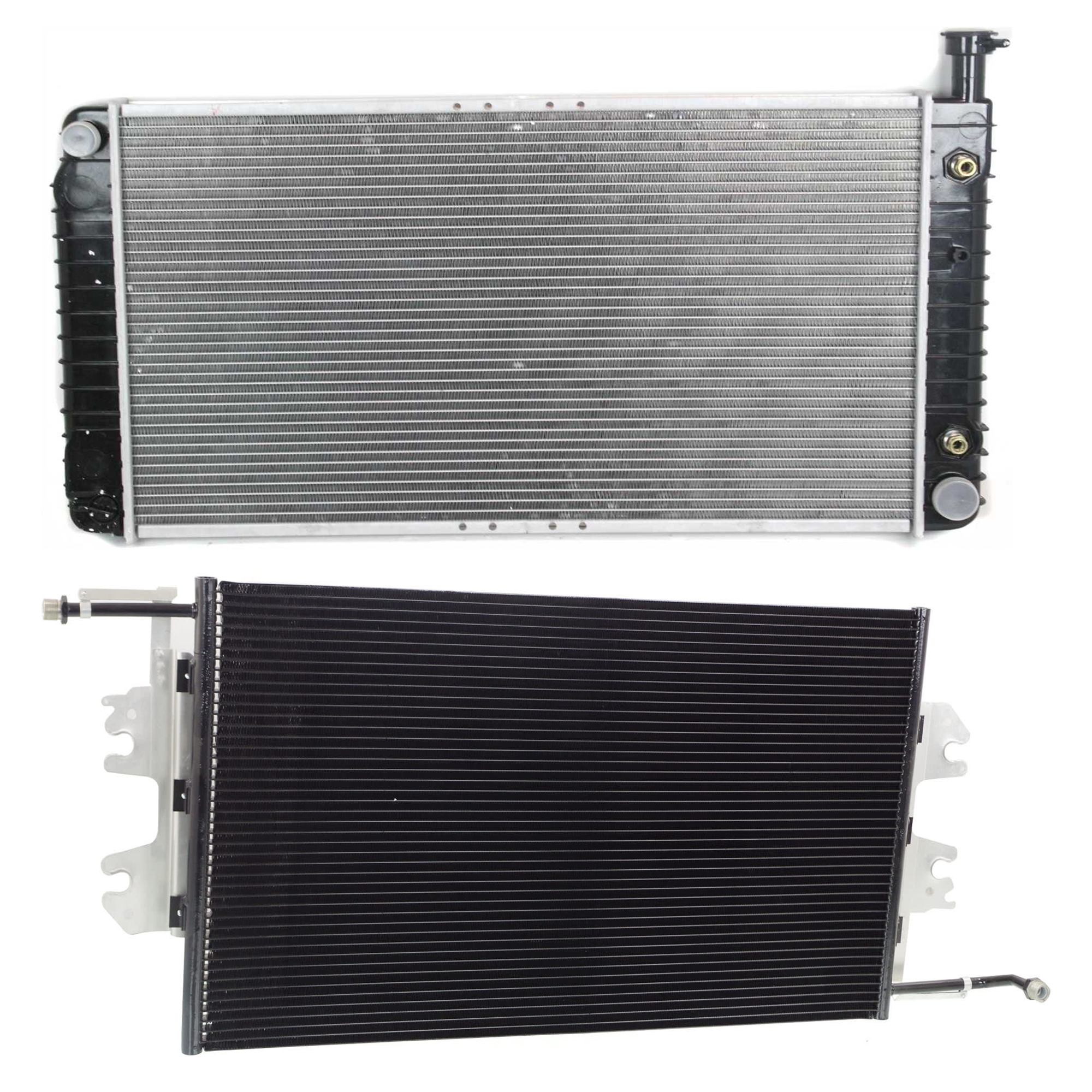 AM EXPRESS SAVANA VAN 96-02 A C CONDENSER RADIATOR KIT 2 pc kit 4.3L 5.0L 5.7L Eng. 6 and 8 Cyl. SKU KIT 083124-116 Partslink GM3030180 GM3010305 OEM 52497546-15762438