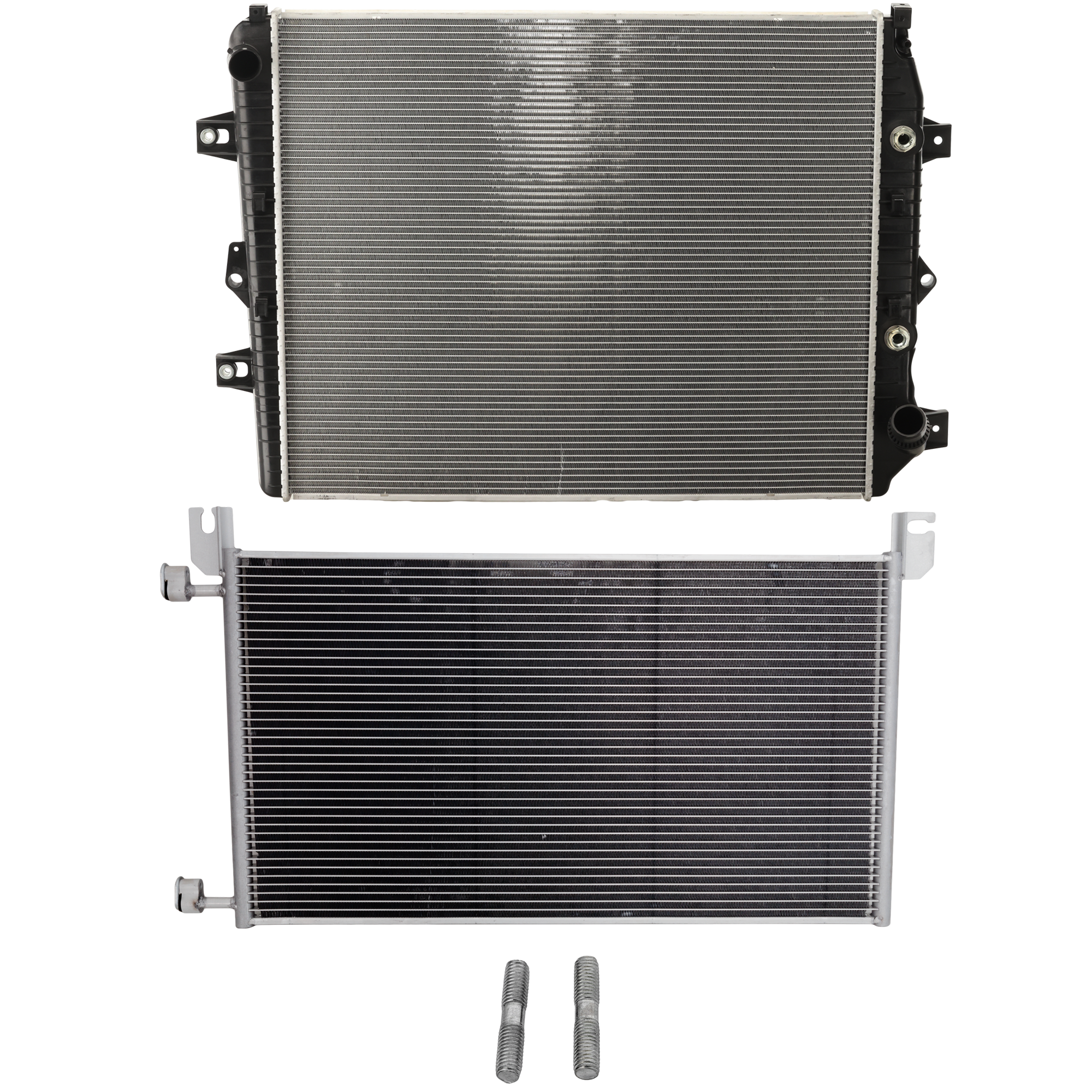 AM SILVERADO SIERRA 2500 HD 3500 HD 11-14 A C CONDENSER RADIATOR KIT 2 pc kit 6.6L Eng. 8 Cyl. SKU KIT 083124-119 Partslink GM3030162 GM3010576 OEM 20913751-23172440