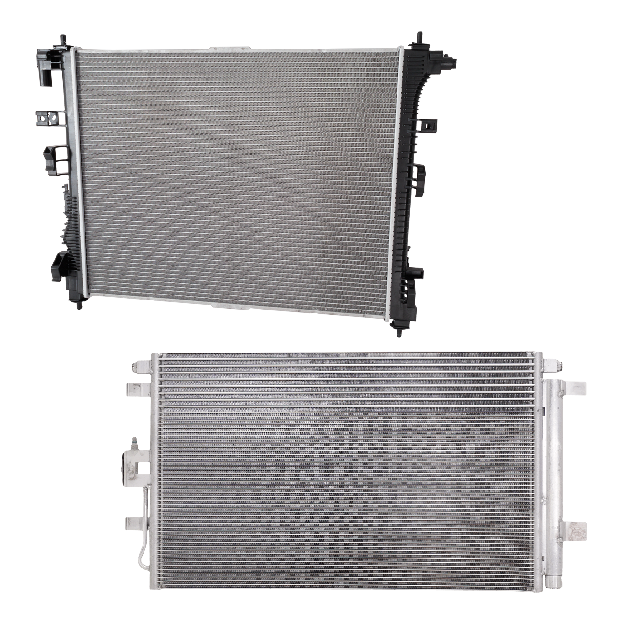 AM EQUINOX TERRAIN 18-23 A C CONDENSER RADIATOR KIT 2 pc kit 1.5L 2.0L Eng. 4 Cyl. SKU KIT 083124-75 Partslink GM3030324 GM3010606 OEM 23270537-84782534-84448454