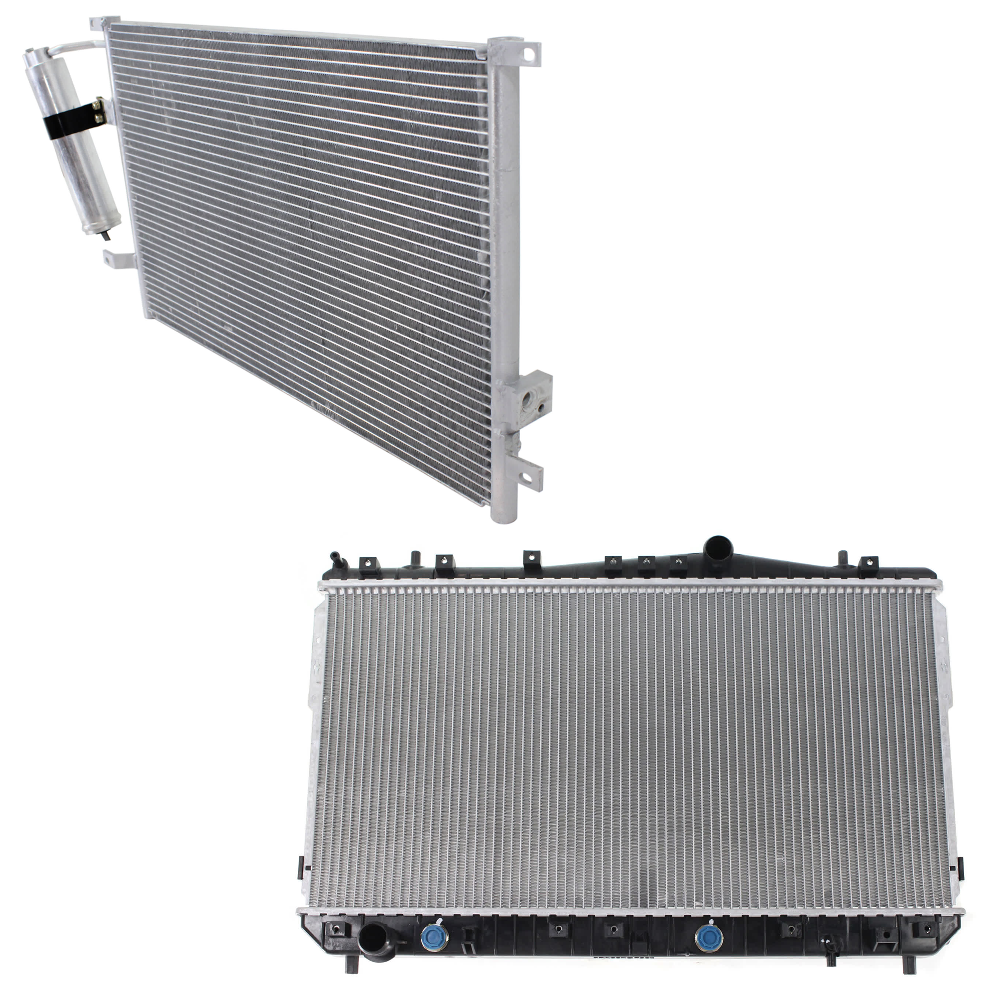 AM FORENZA 04-08 OPTRA 04-05 A C CONDENSER RADIATOR KIT 2 pc kit 2.0L Eng. 4 Cyl. SKU KIT 083124-85 Partslink GM3030280 SZ3010137 OEM 9531085Z02-1770085Z01