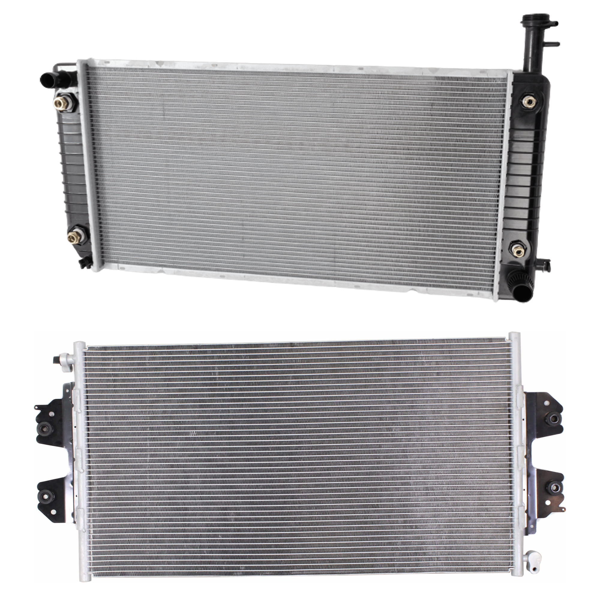 AM EXPRESS VAN 09-14 SAVANA VAN 10-17 A C CONDENSER RADIATOR KIT 2 pc kit 4.8L Eng. 8 Cyl. SKU KIT 083124-98 Partslink GM3030250 GM3010575 OEM 23469929-23378649