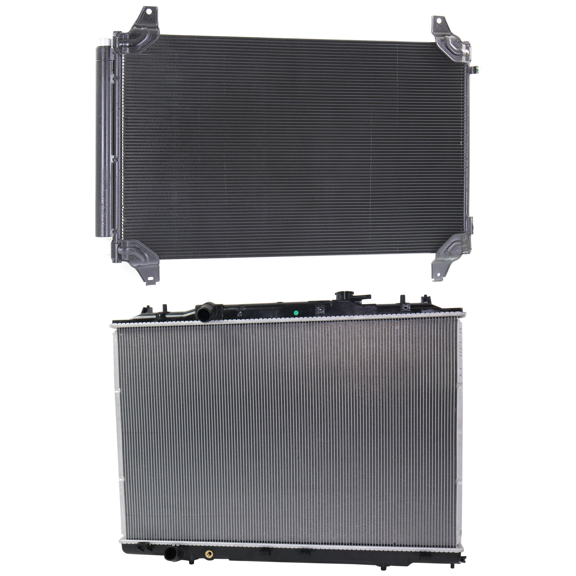 AM RIDGELINE 17-23 PILOT 16-22 RADIATOR 2 pc kit 6 Cyl 3.5L Eng. with A C Condenser SKU KIT 090123-109 Partslink AC3010153 AC3030128 HO3030165 OEM 190105J6A01-80100TZ5A03-80100T