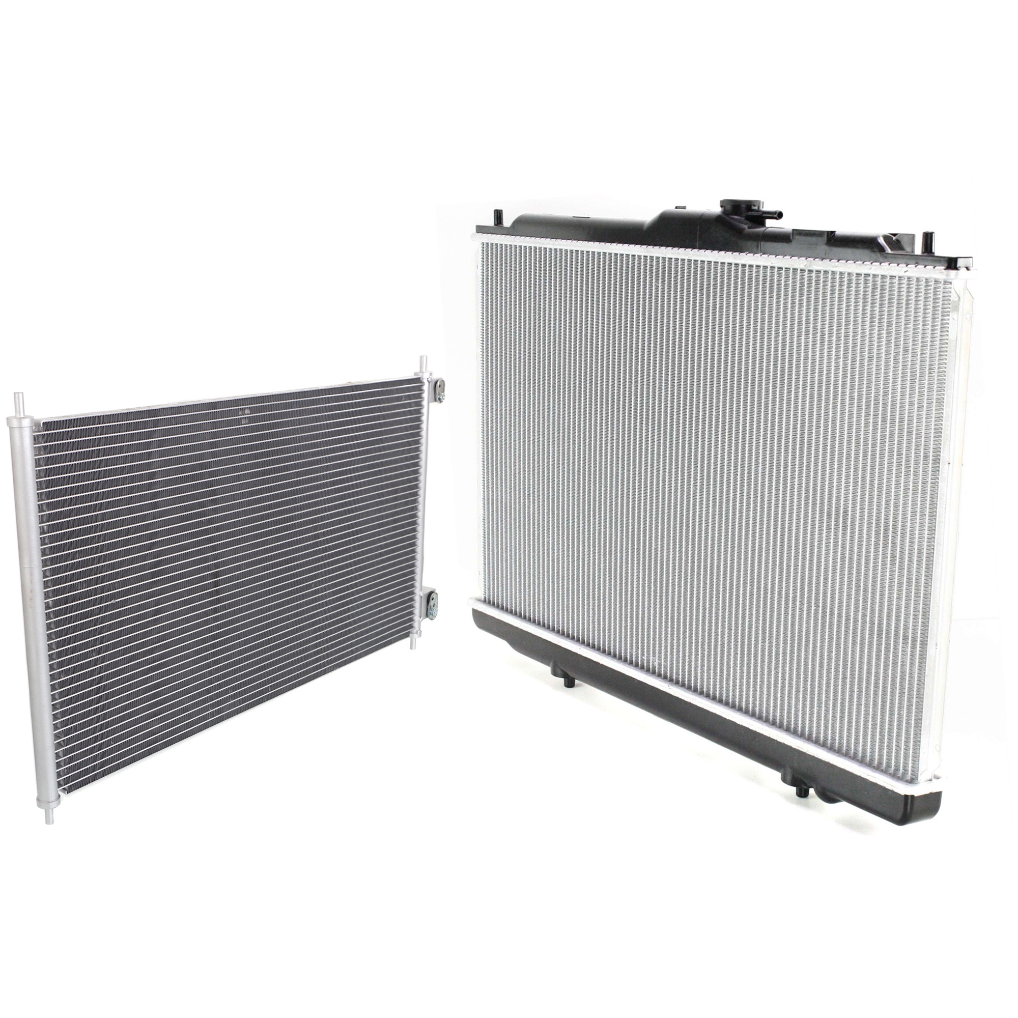 AM ACCORD 98-02 TL 99-01 RADIATOR 2 pc kit 6 Cyl 3.0L 3.2L Eng. with A C Condenser SKU KIT 090123-111 Partslink HO3010105 HO3030102 OEM 19010P8CA51-80100S87A00