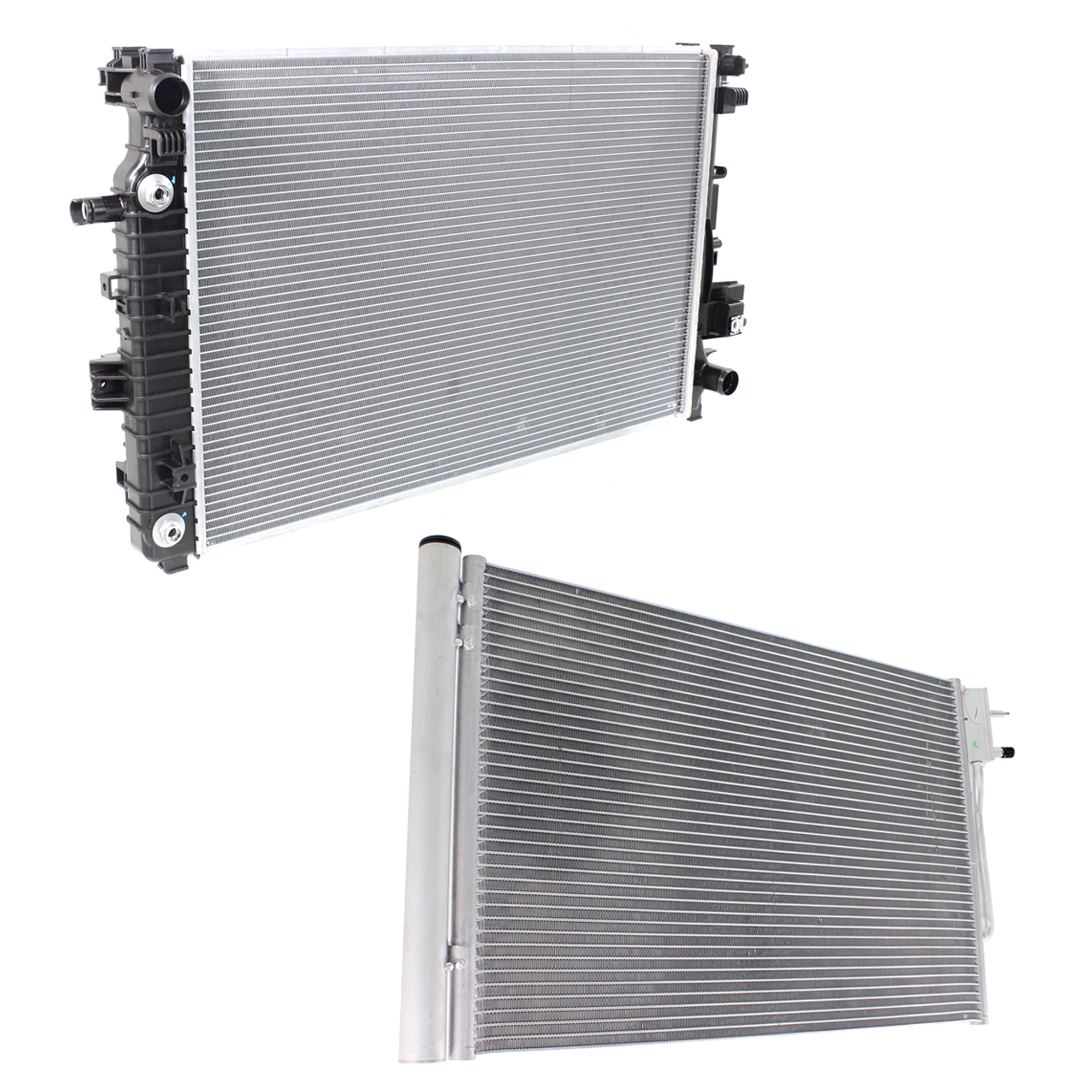 AM LACROSSE 17-19 MALIBU 16-18 RADIATOR 2 pc kit 4-6 Cyl 1.5L 3.6L Eng. with A C Condenser SKU KIT 090123-130 Partslink GM3010583 GM3030313 OEM 84493638-23336325-84297681-841