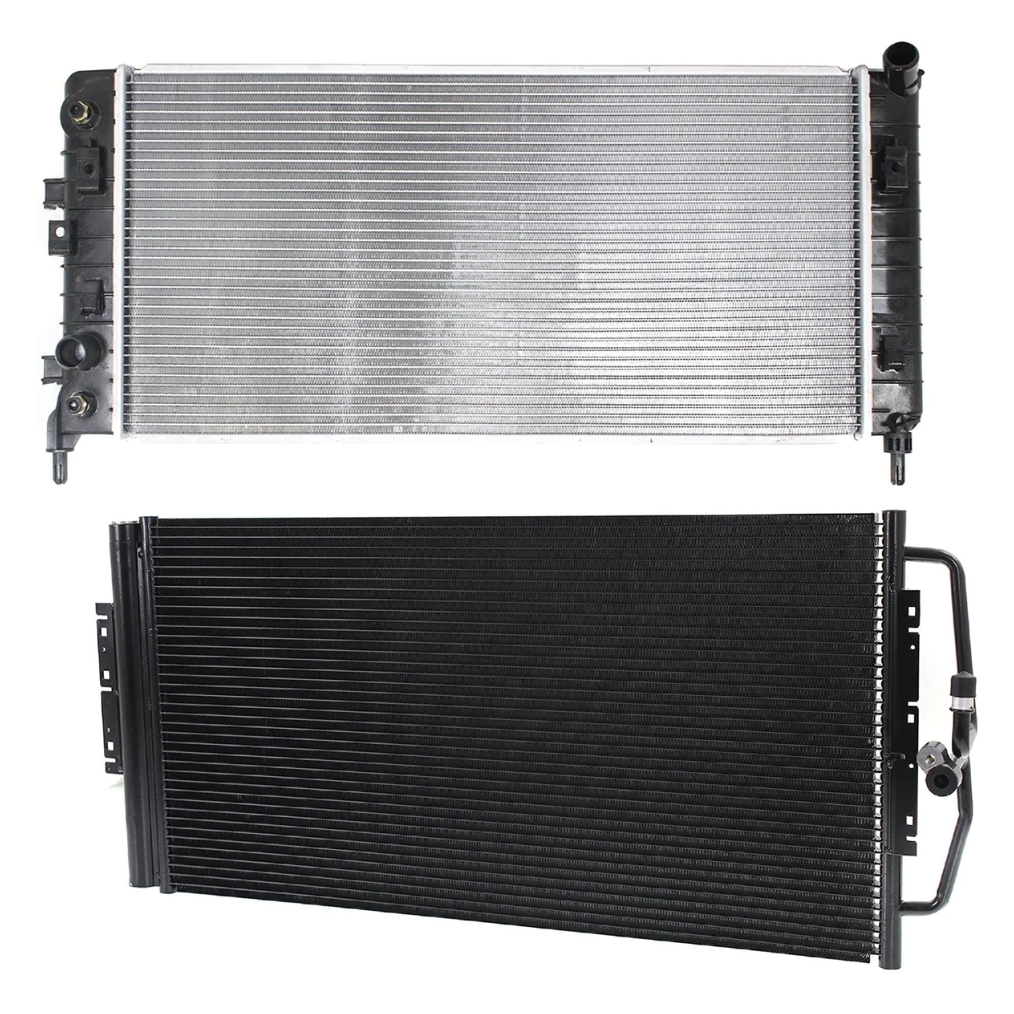 AM IMPALA 06-11 ALLURE LACROSSE 06-08 RADIATOR 2 pc kit 6 Cyl 3.6L 3.5L 3.9L Eng. with A C Condenser SKU KIT 090123-131 Partslink GM3010490 GM3030267 OEM 10344419-89019322