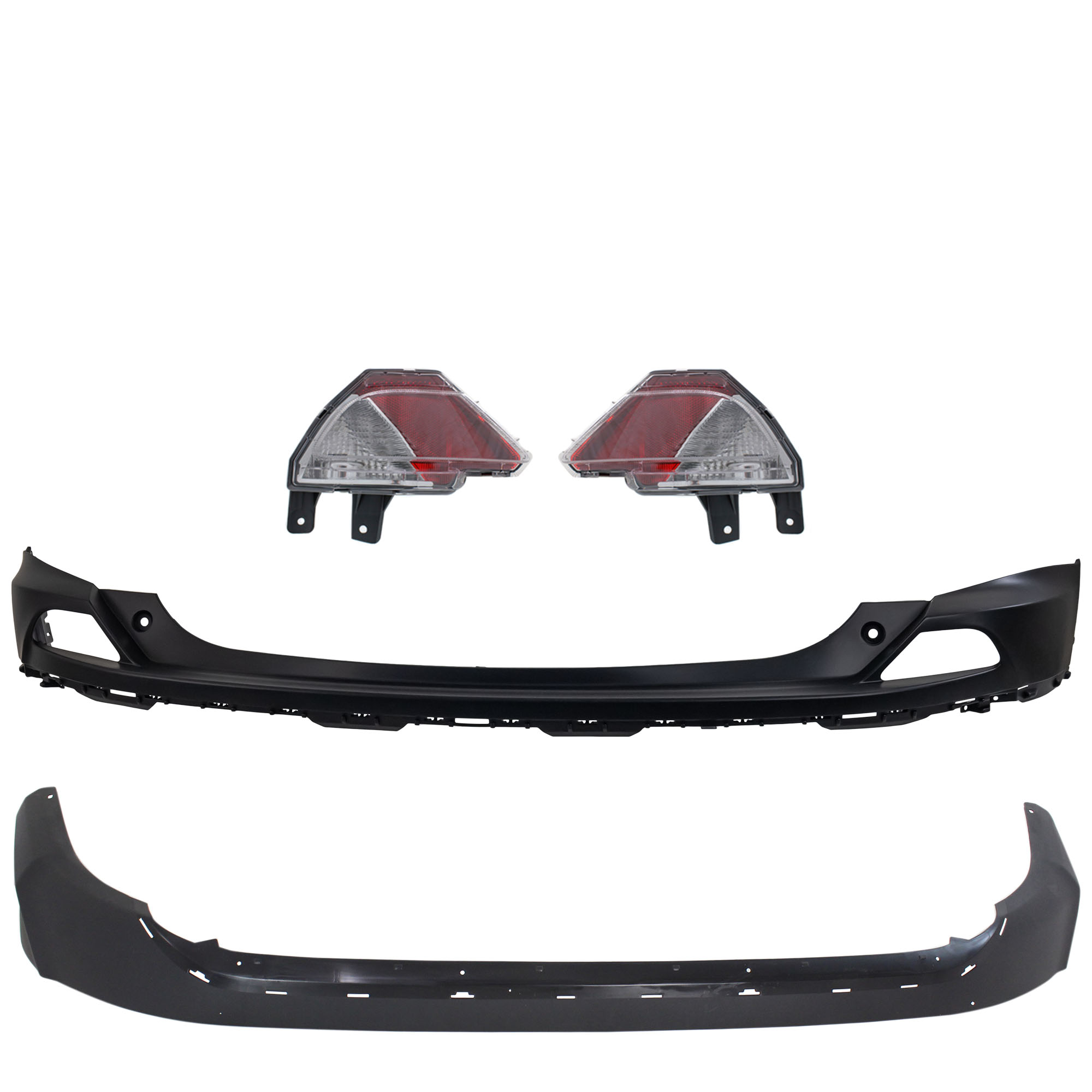 AM RAV4-16-18 BACK UP LAMP RH AND LH Assembly Halogen 4 pc kit with Bumper Cover SKU KIT 090123-89 Partslink TO2882107 TO2883107 TO1115106 TO1114102 OEM 814800R040-814900R040-521690R0