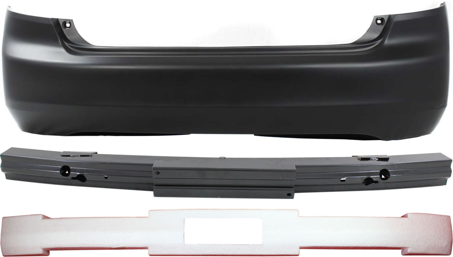 AM ACCORD 03-05 REAR BUMPER COVER 3 pc Kit with Bumper Absorber and Bumper Reinforcement SKU KIT 090417-41 Partslink HO1100208 HO1170126 HO1106168 OEM 04715SDAA90ZZ 71570SDAA00-7153