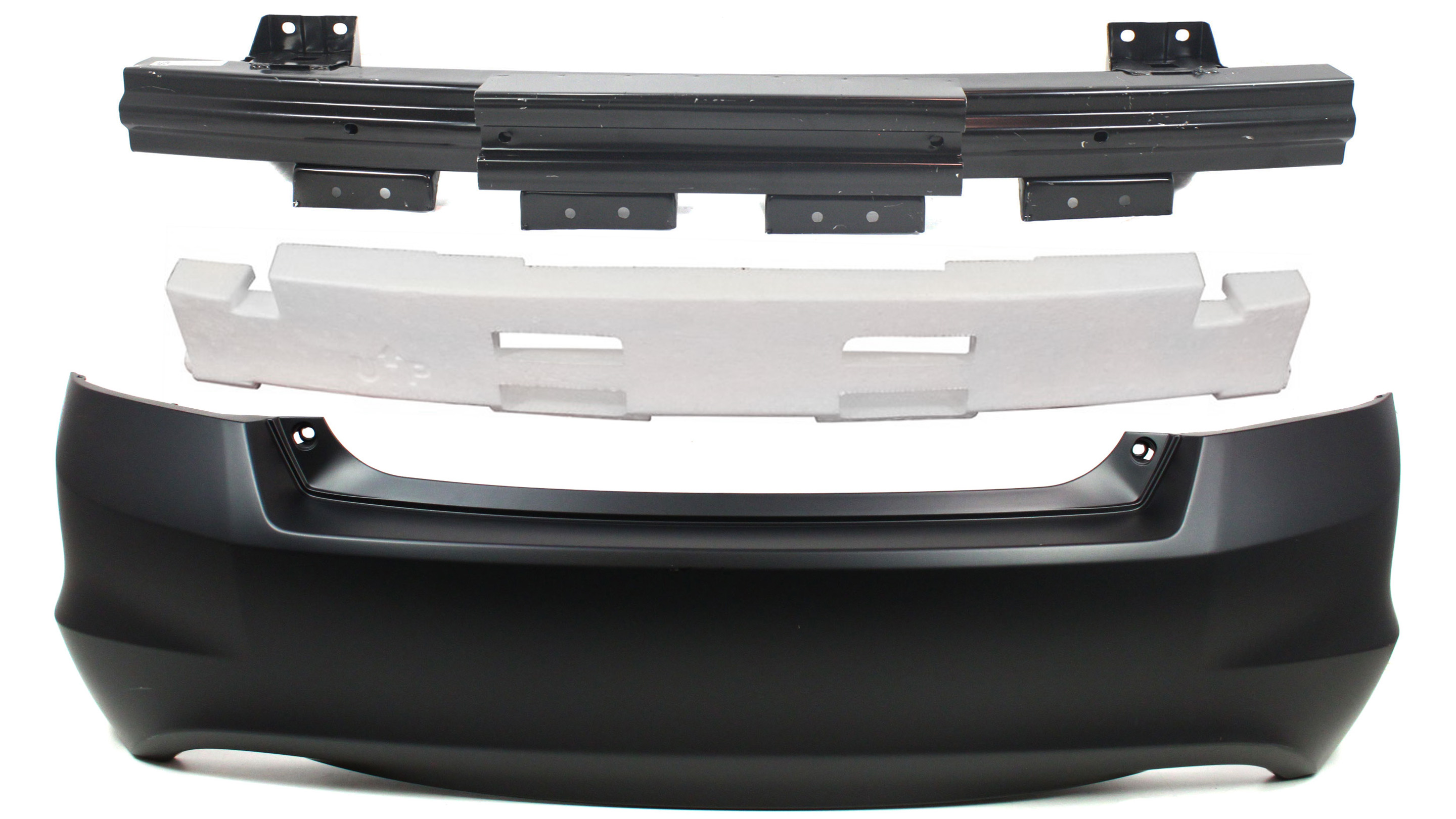 AM ACCORD 08-12 REAR BUMPER COVER 3 pc Kit with Bumper Absorber and Bumper Reinforcement SKU KIT 090417-46 Partslink HO1100245 HO1170139 HO1106176 OEM 04715TA1A91ZZ 71570TA0A00-7153