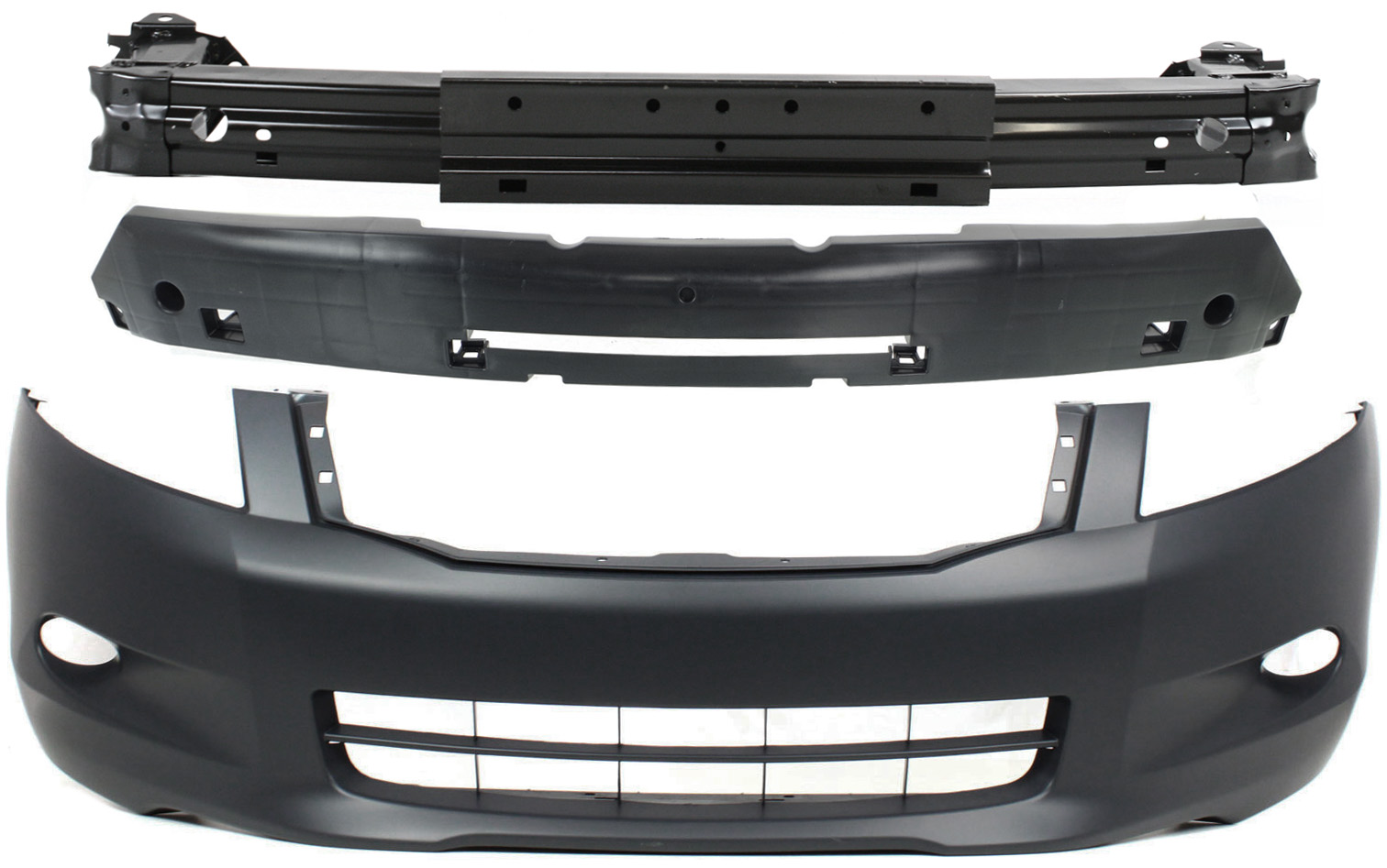 AM ACCORD 08-10 FRONT BUMPER COVER 3 pc Kit Primed with Bumper Absorber and Bumper Reinforcement SKU KIT 090417-49 Partslink HO1000255 HO1070148 HO1006177 OEM 04711TA6A90ZZ 71172TA0K00-7113