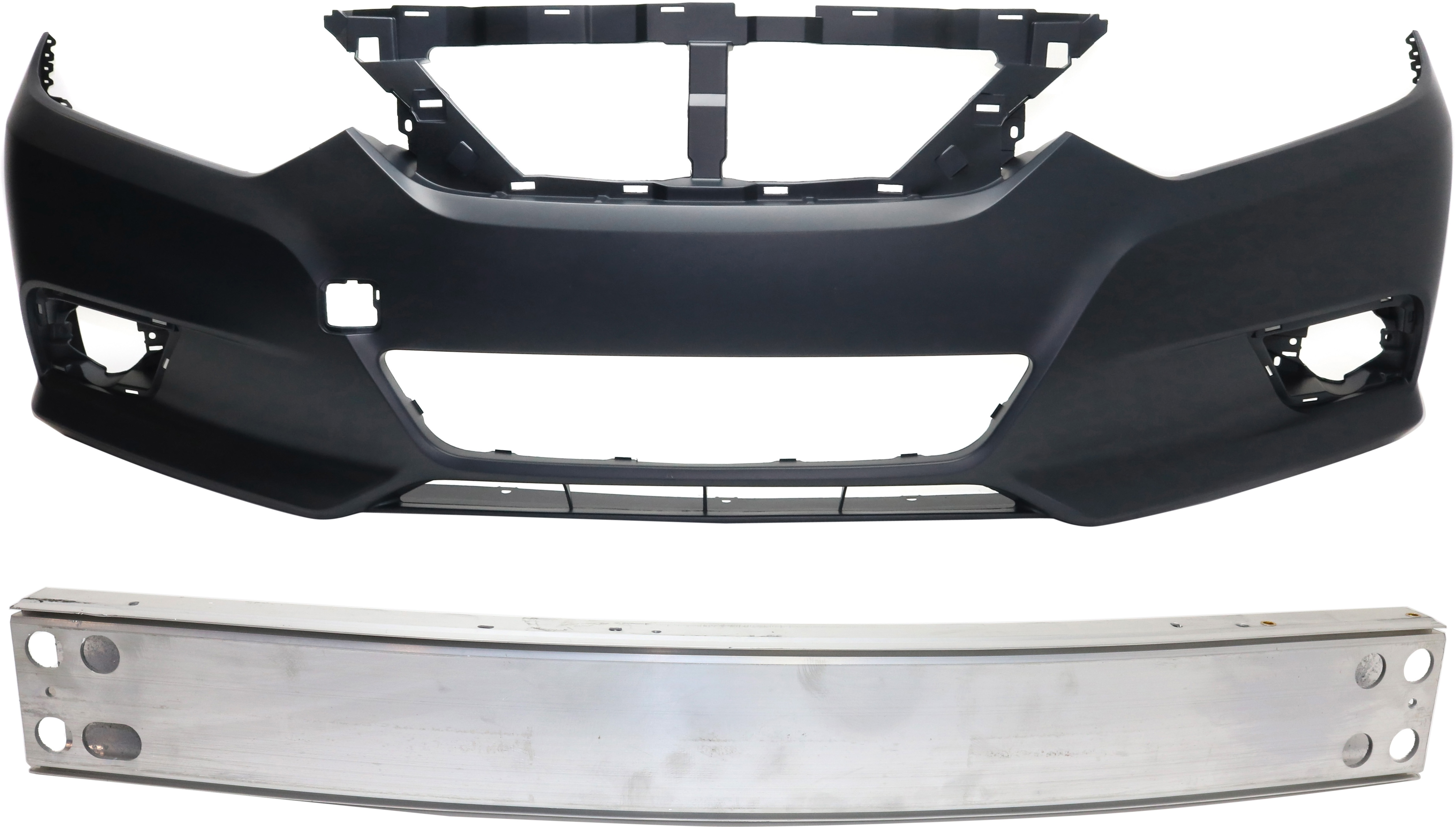 AM ALTIMA 16-18 FRONT BUMPER COVER Primed 2 pc Kit with Bumper Reinforcement SKU KIT 090417-76 Partslink NI1000311 NI1006253 OEM 620229HS0H 620329HS1A