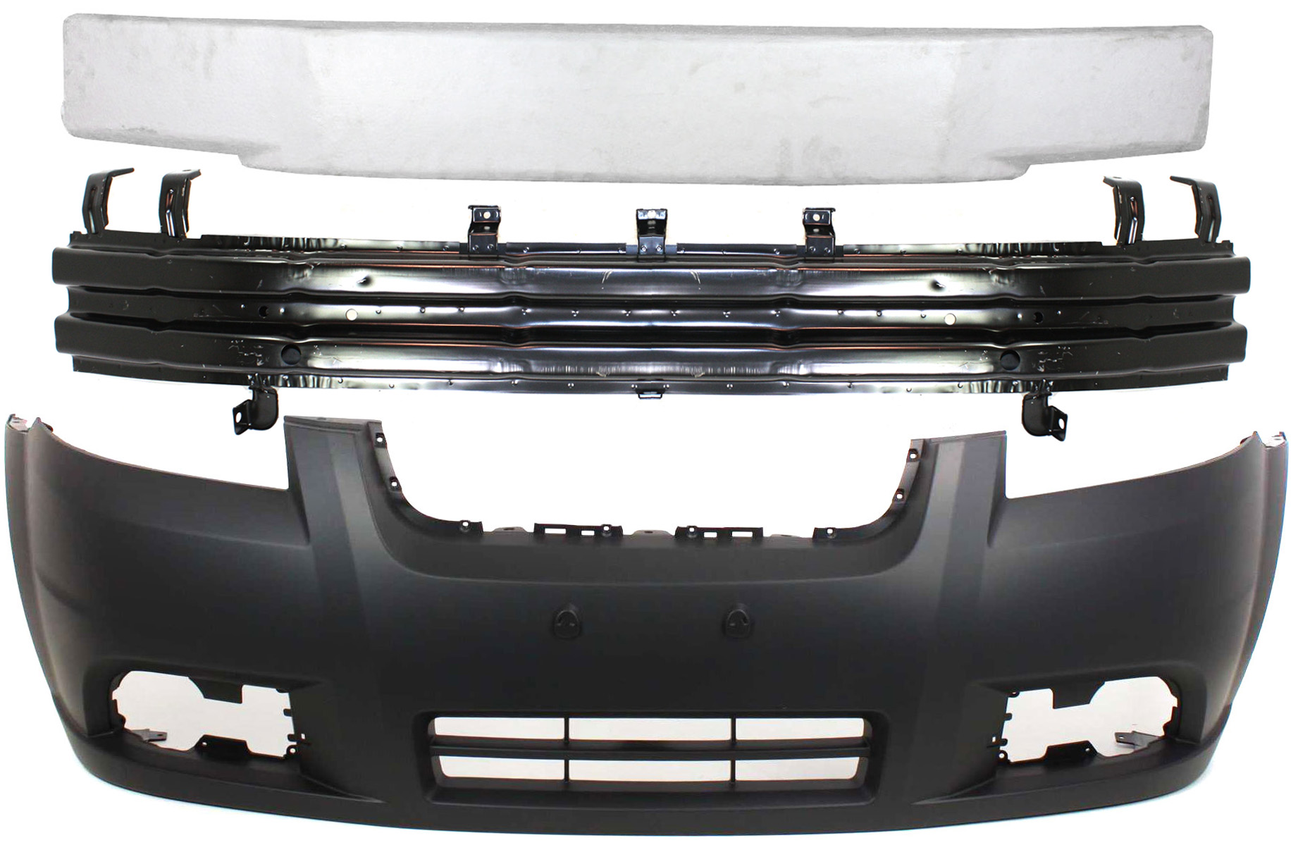 AM AVEO 07-11 FRONT BUMPER COVER 3 pc Kit with Bumper Absorber and Bumper Reinforcement SKU KIT 090417-99 Partslink GM1000833 GM1070254 GM1006649 OEM 96648503-96648509-96648627