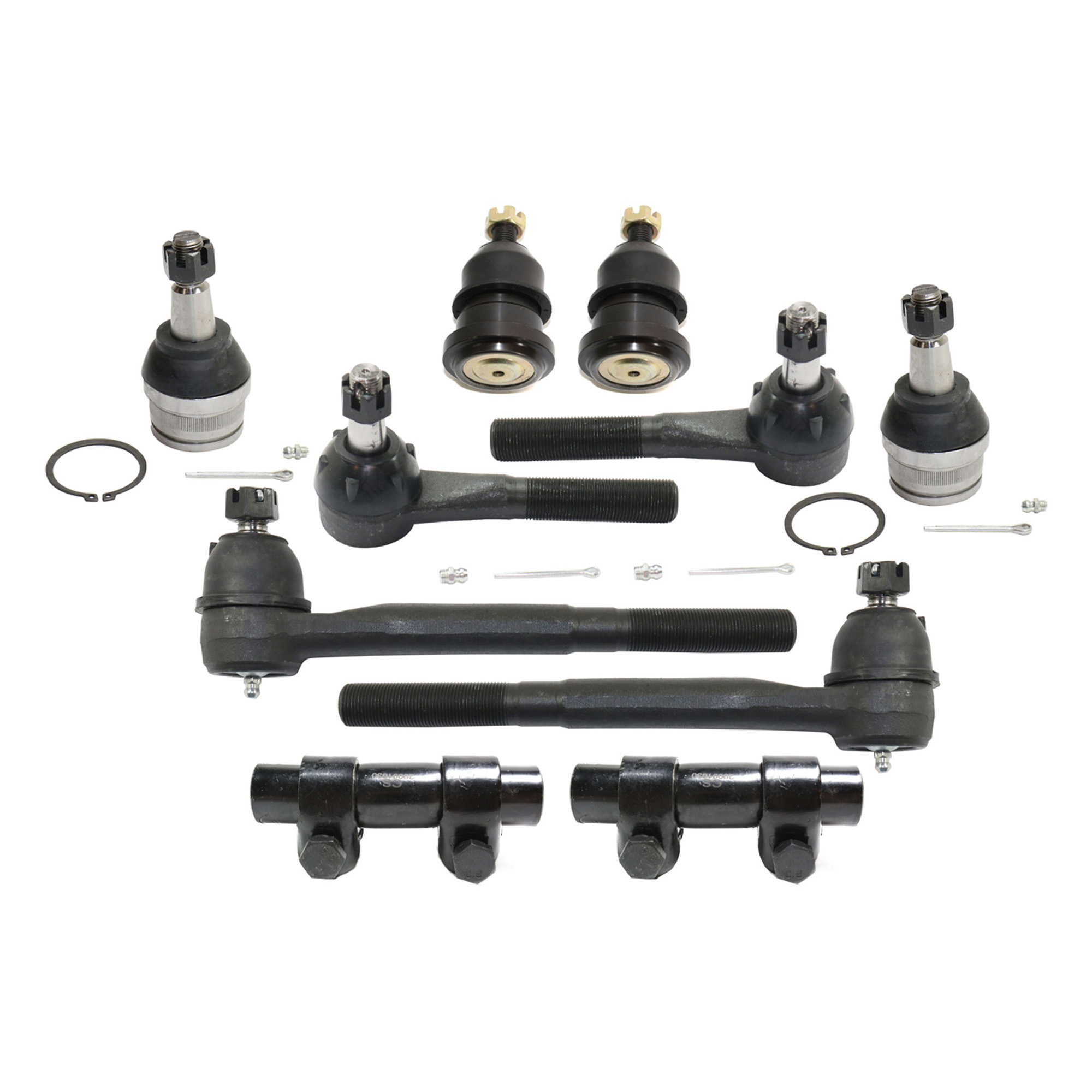 AM RAM 1500-94-99 FRONT SUSPENSION KIT RH AND LH 10 pc kit with Ball Joints Tie Rod Adjusting Sleeves and Tie Rod Ends SKU KIT 090517-63 OEM 104181-287005-2601430-52037