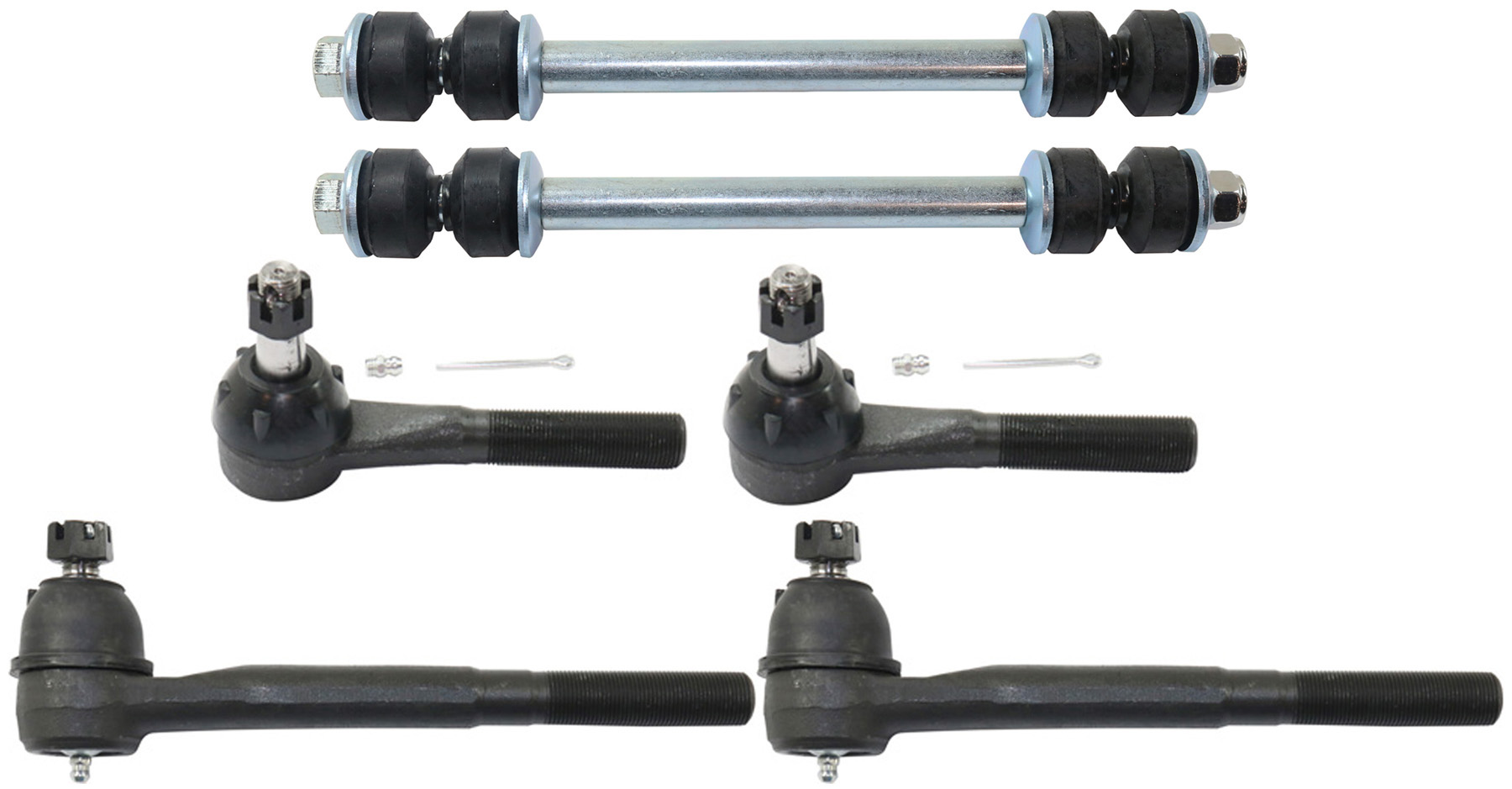 AM DODGE FULL SIZE P U 94-99 FRONT TIE ROD RH AND LH Inner and Outer 6 pc Kit with Sway Bar Links SKU KIT 090517-65 OEM 688000-1016770-2651312-2651548