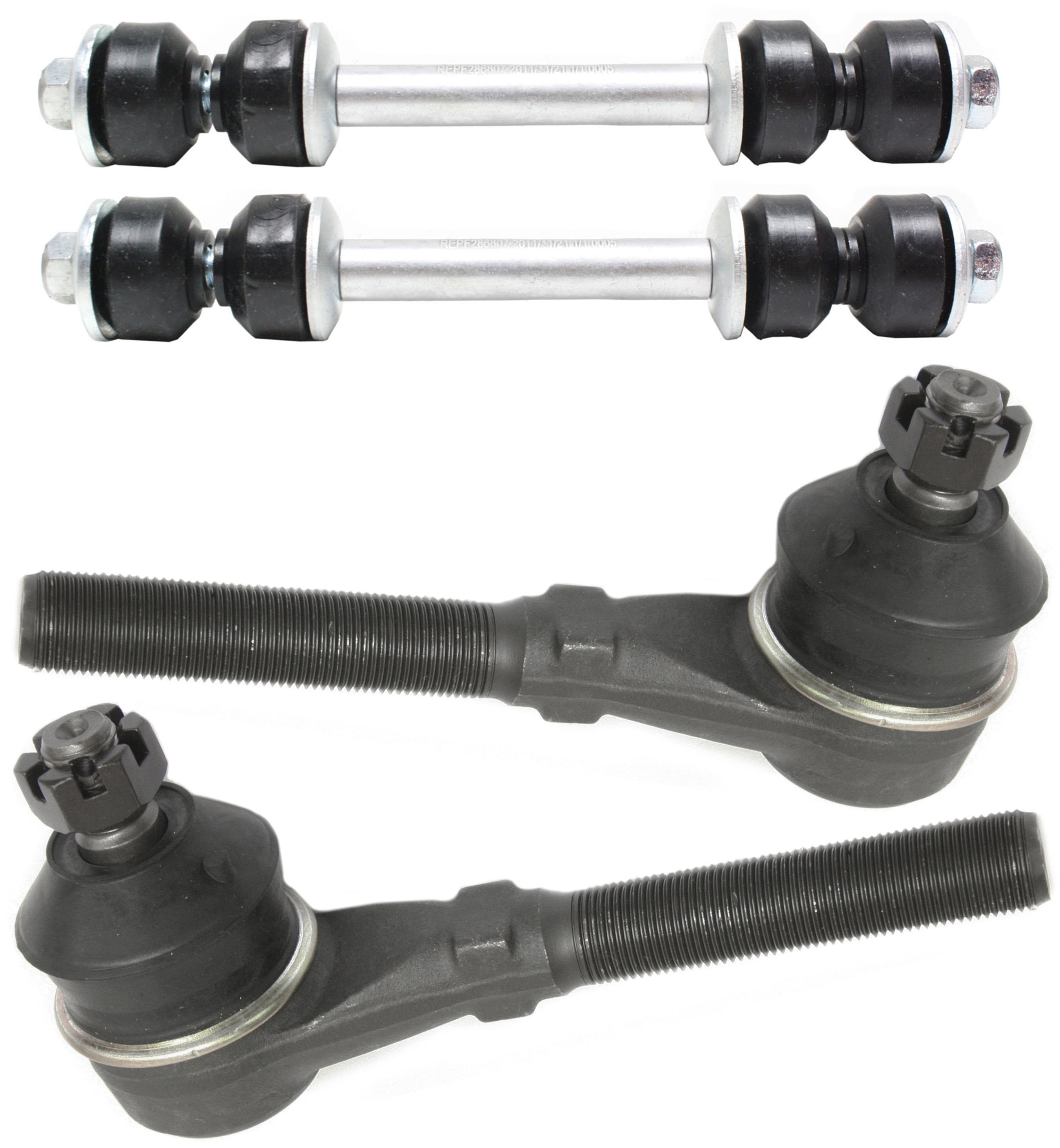 AM F SERIES 97-04 FRONT SUSPENSION KIT RH AND LH 4 pc Kit with Sway Bar Links and Tie Rod Ends SKU KIT 090517-70 OEM 2651323-5451032-18228HD 45G003