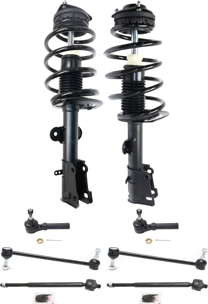 AM GRAND CARAVAN TOWN COUNTRY 08-10 FRONT SUSPENSION KIT RH AND LH 8 pc kit with Loaded Struts Sway Bar Links and Tie Rod Ends SKU KIT 090518-04 OEM 68042864AA 68033952AA 18189-68