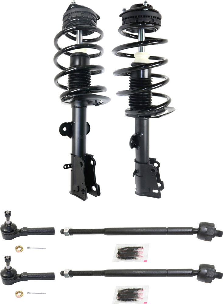 AM TOWN COUNTRY GRAND CARAVAN 08-10 FRONT SUSPENSION KIT RH AND LH 6 pc kit with Loaded Struts and Tie Rod Ends SKU KIT 090518-05 OEM 68042864AA 68033952AA 2695621
