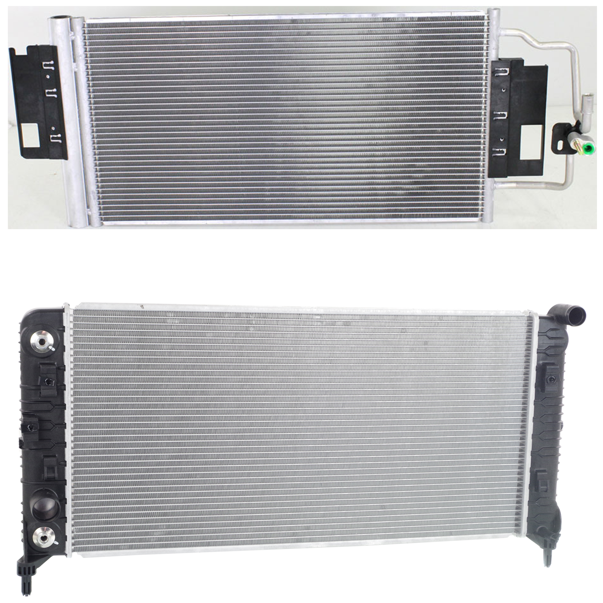 AM IMPALA 12-13 IMPALA LIMITED 14-16 RADIATOR 2 pc kit 6 Cyl 3.6L Engine w A C Condenser SKU KIT 090523-08 Partslink GM3010548 GM3030268 OEM 22809024-23287351