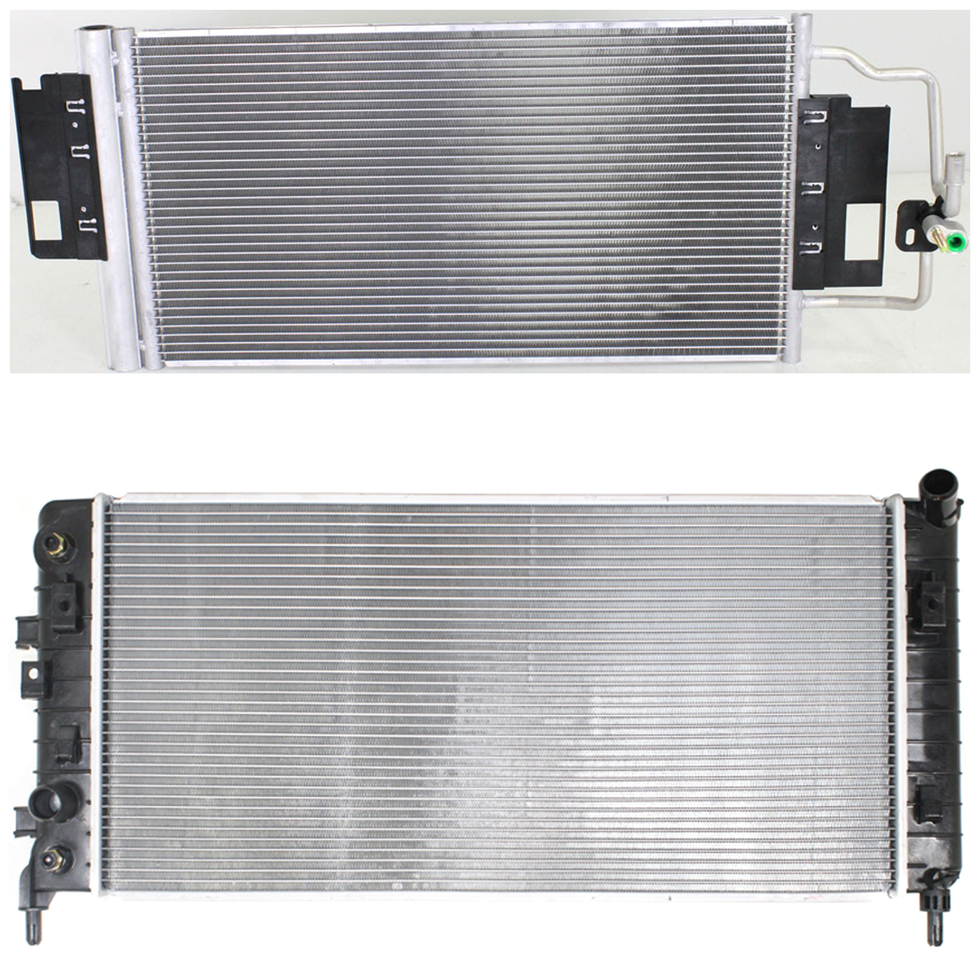 AM IMPALA 06-09 RADIATOR 2 pc kit 6 Cyl 3.5L 3.9L Engine w A C Condenser SKU KIT 090523-09 Partslink GM3010490 GM3030268 OEM 10344419-23287351