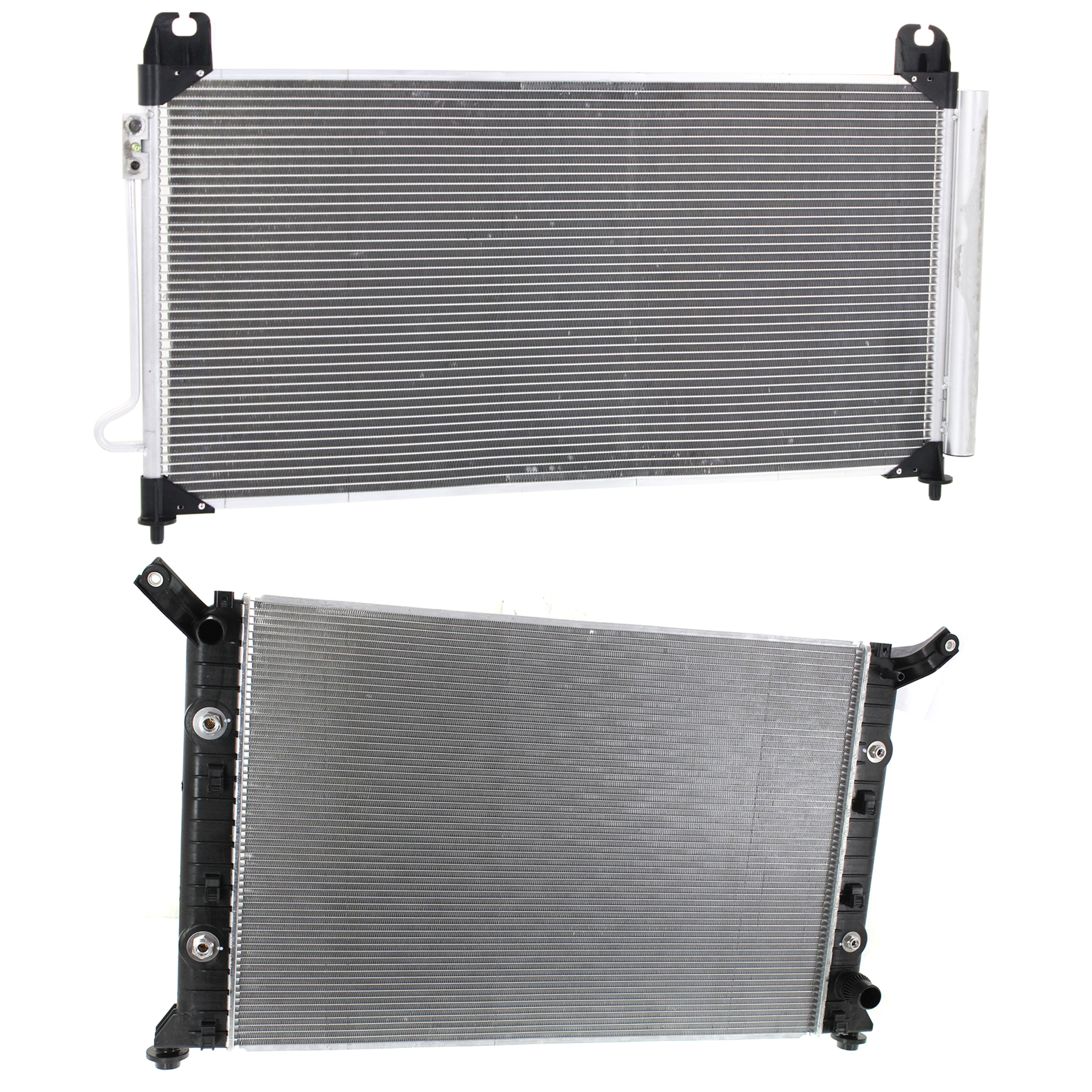 AM SILVERADO 2500 HD SILVERADO 3500 HD GMC SIERRA 2500 HD 15-19 RADIATOR 2 pc kit Auto Trans 8 Cyl 6.0L Engine w A C Condenser SKU KIT 090523-13 Partslink GM3010566 GM3030311 OEM 84179524-23258965
