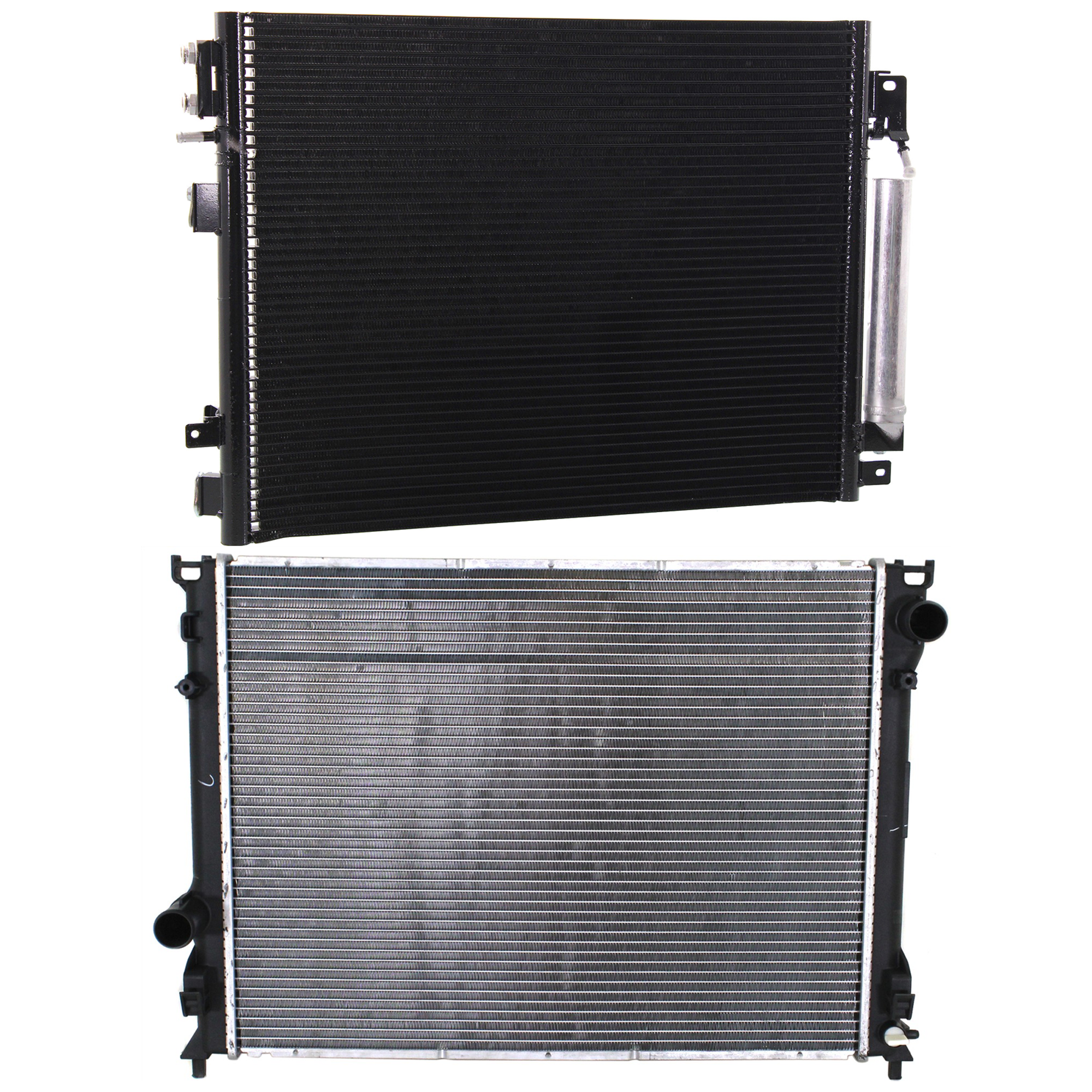 AM CHRYSLER 300 CHARGER 09-10 RADIATOR 2 pc kit 6-8 Cyl 2.7L 3.5L 5.7L 6.1L Engine w A C Condenser SKU KIT 090523-21 Partslink CH3010355 CH3030241 OEM 68050126AB 68050127AB
