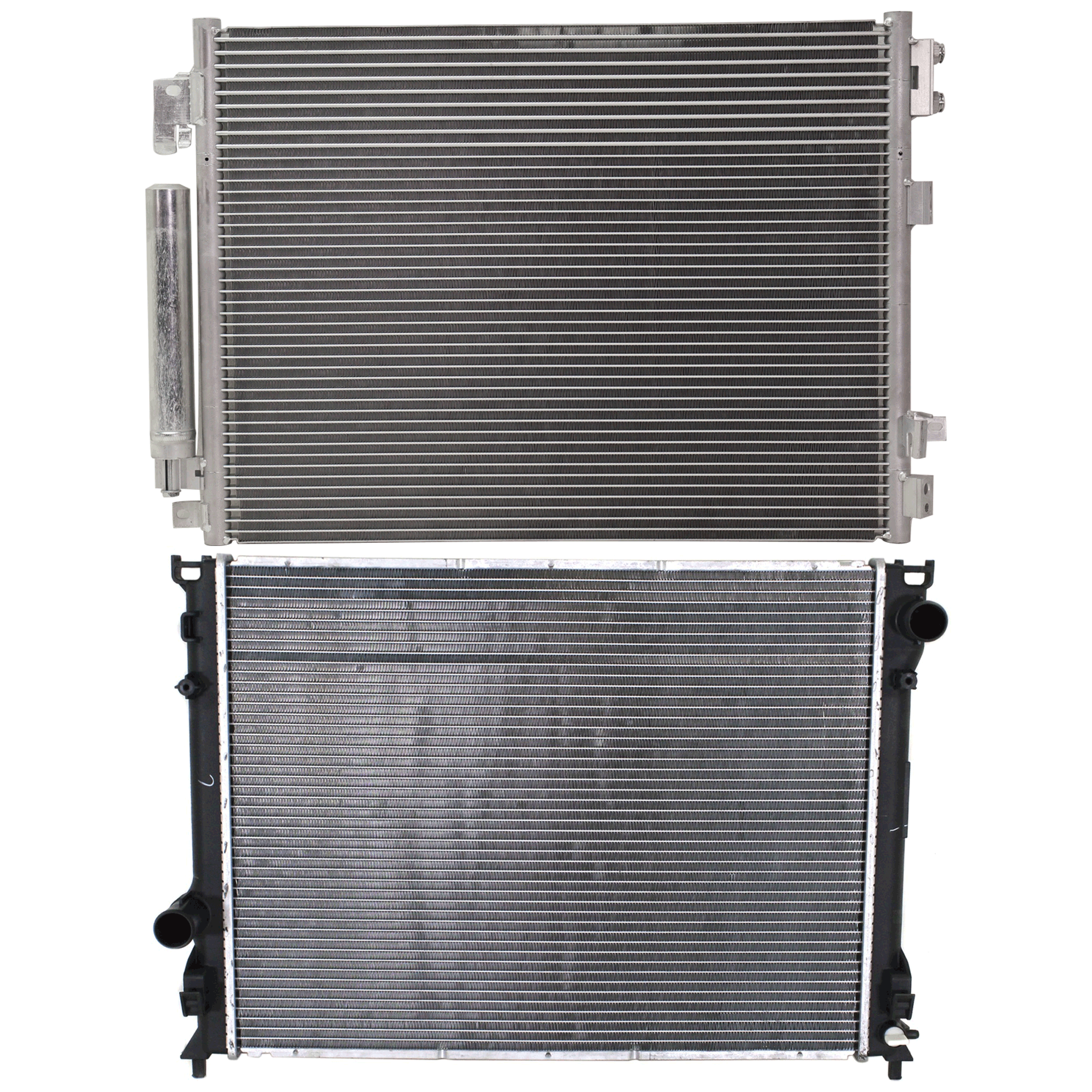 AM CHRYSLER 300 CHALLENGER CHARGER 11-22 RADIATOR 2 pc kit 6-8 Cyl 3.6L 5.7L Engine w A C Condenser SKU KIT 090523-22 Partslink CH3010355 CH3030244 OEM 68050126AB 68085784AA