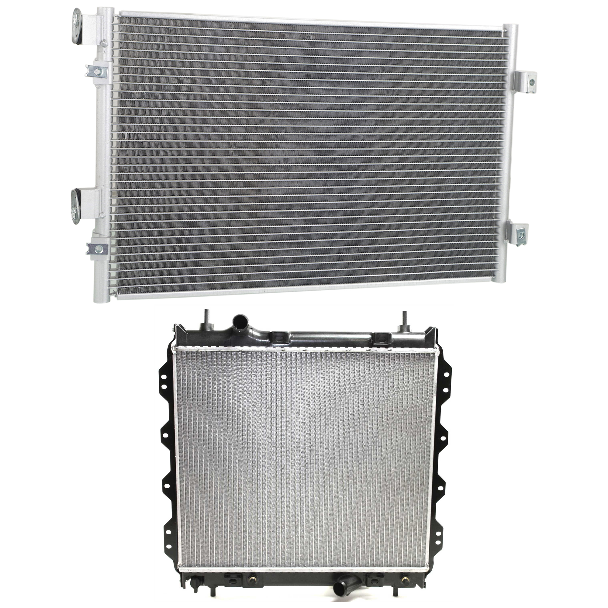 AM PT CRUISER 01-10 RADIATOR 2 pc kit Auto Trans 4 Cyl 2.4L Engine w A C Condenser SKU KIT 090523-25 Partslink CH3010116 CH3030208 OEM 5017404AD 5093598AC