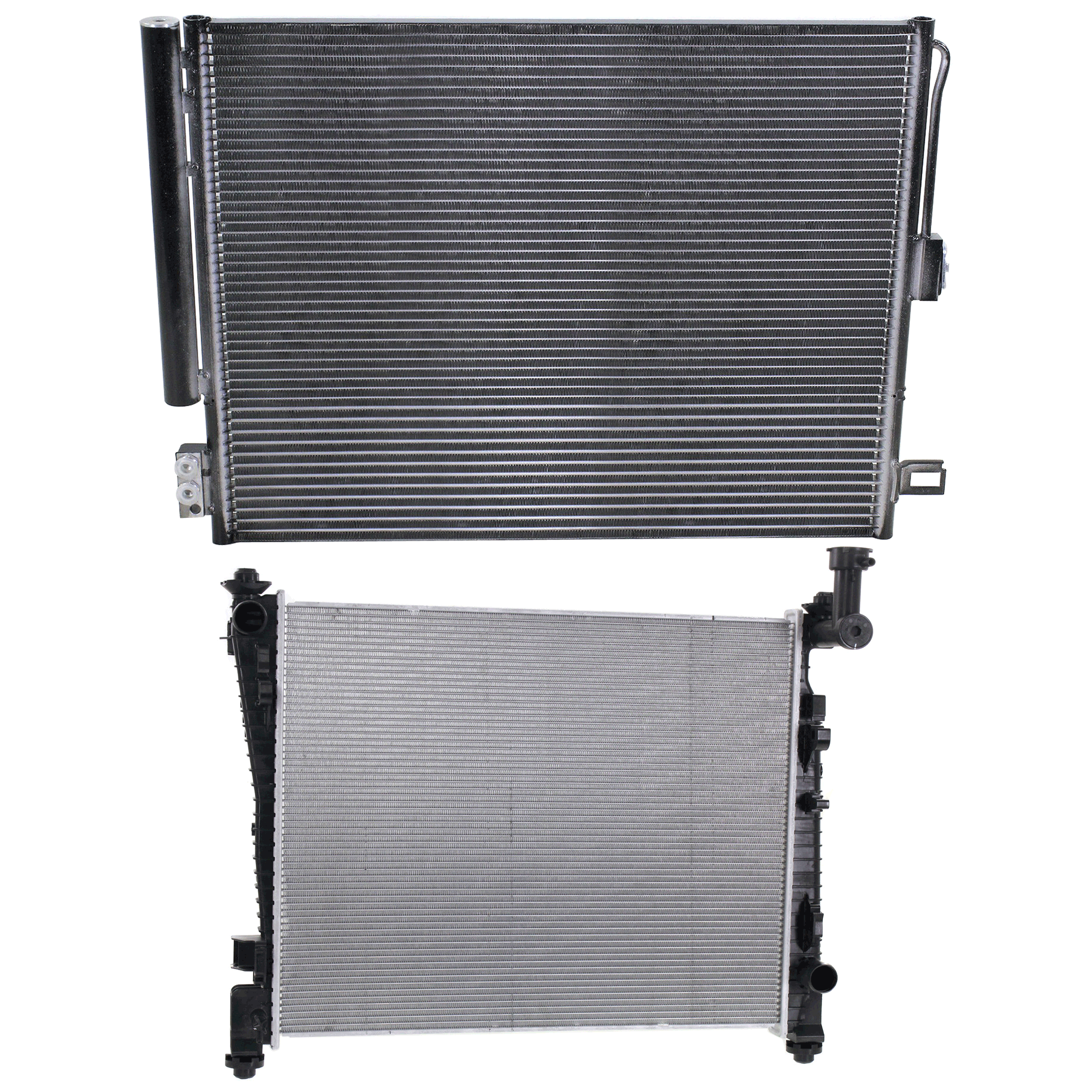 AM GRAND CHEROKEE 11-21 DURANGO 11-14 RADIATOR 2 pc kit 6-8 Cyl 3.6L 5.7L Engine w A C Condenser SKU KIT 090523-39 Partslink CH3010356 CH3030242 OEM 52014529AB 55038003AG