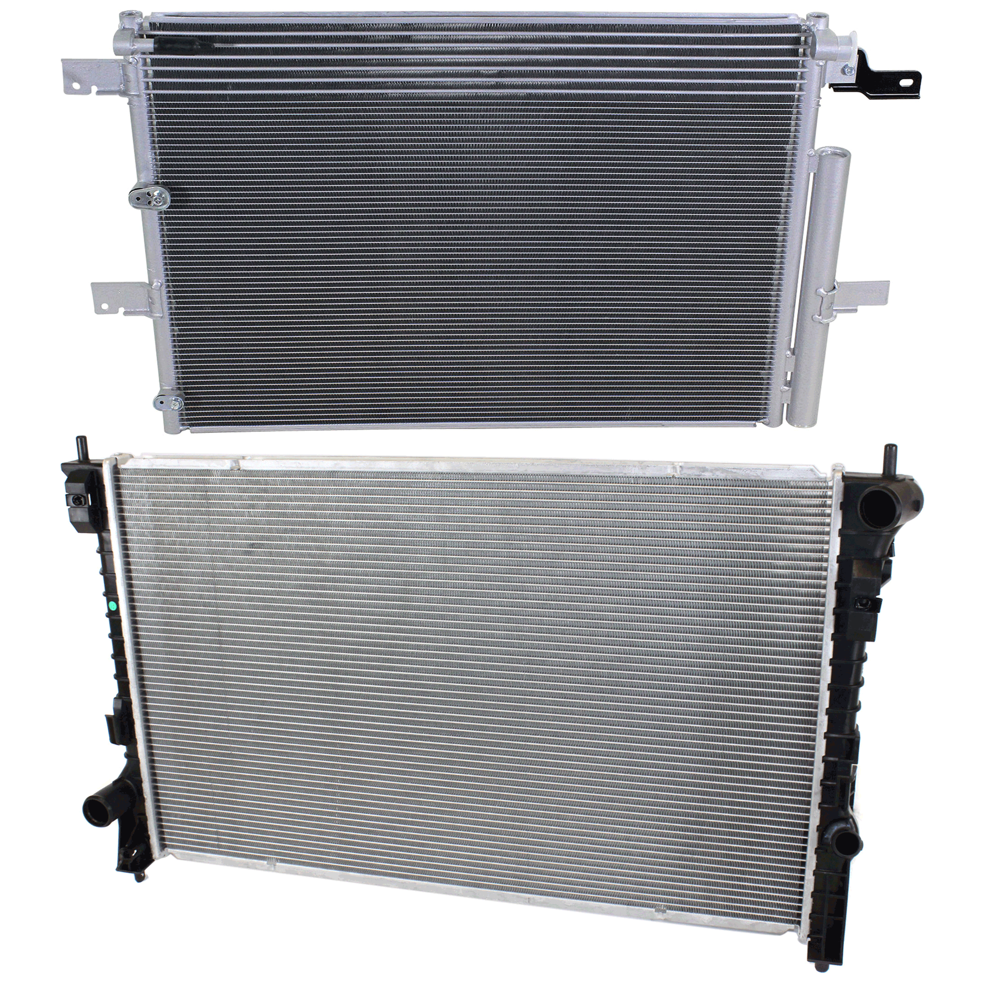 AM MKX EDGE 11-13 RADIATOR 2 pc kit 6 Cyl 3.5L 3.7L Engine w A C Condenser SKU KIT 090523-52 Partslink FO3010276 FO3030231 OEM 7T4Z8005A BT4Z19708B