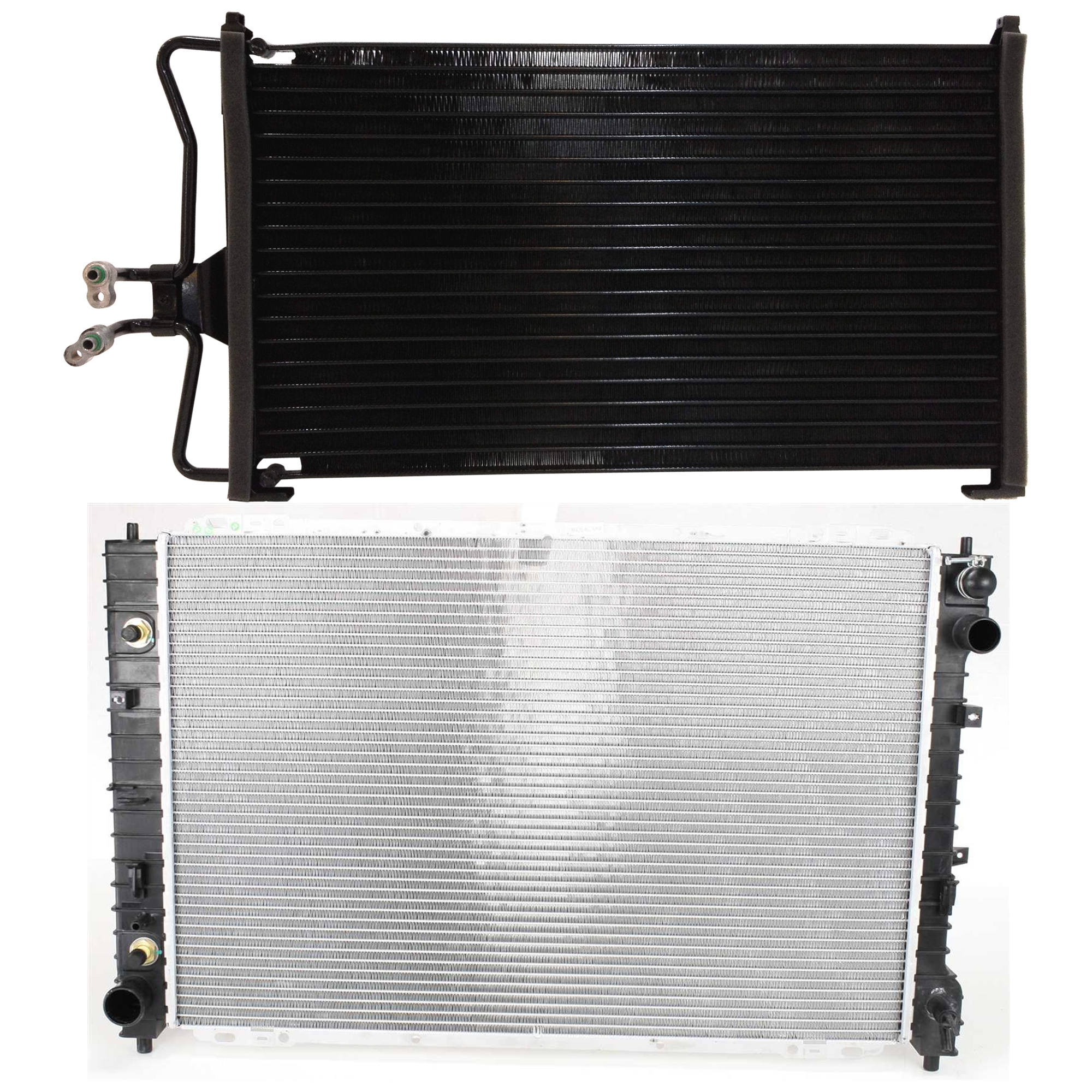 AM ESCAPE TRIBUTE 01-04 RADIATOR 2 pc kit 6 Cyl 3.0L Engine w A C Condenser SKU KIT 090523-53 Partslink FO3010138 FO3030136 OEM 6L8Z8005LA ZZC215200-6L8Z19712