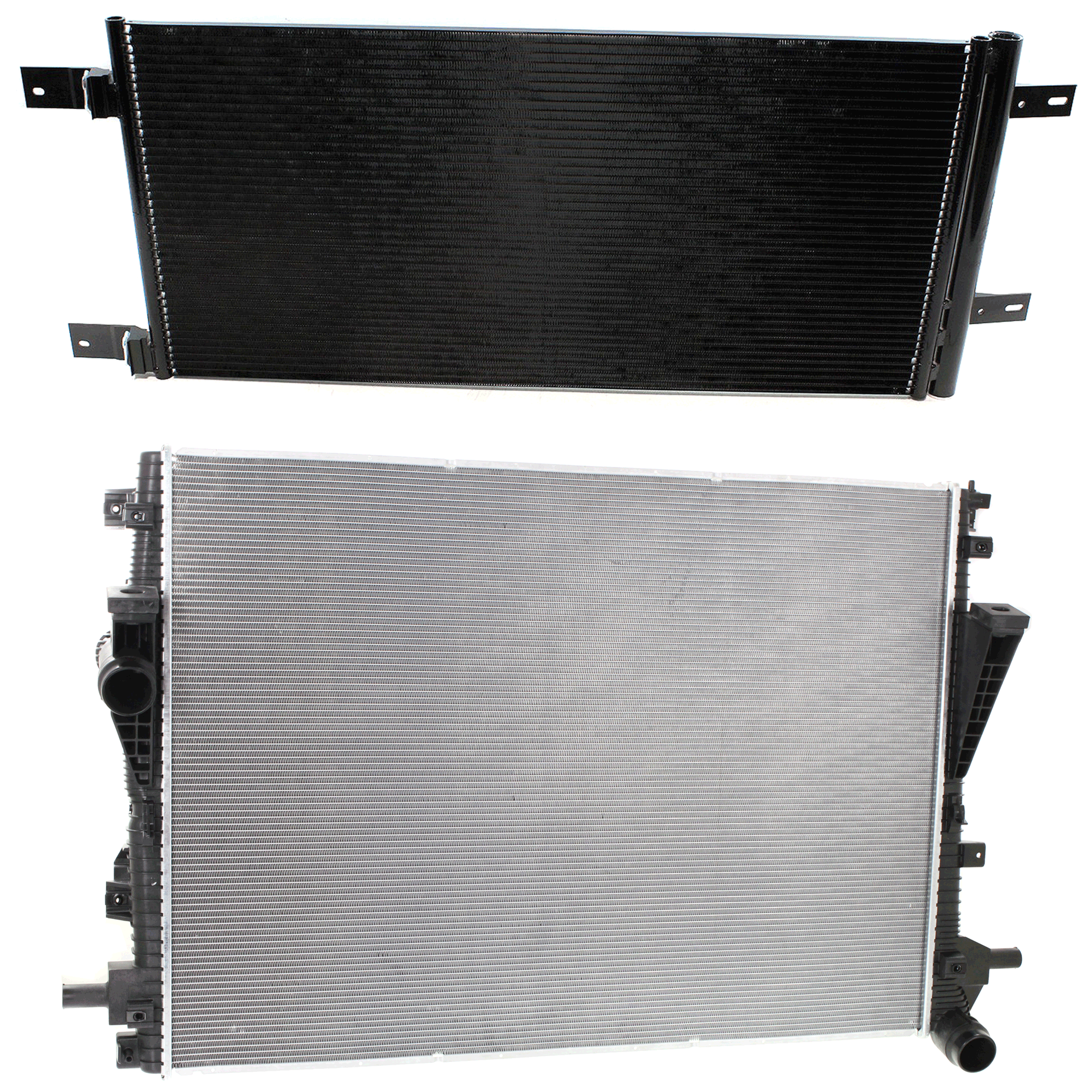AM F 250 SUPER DUTY F 350 SUPER DUTY 11-16 RADIATOR 2 pc kit 8 Cyl 6.7L Engine w A C Condenser SKU KIT 090523-62 Partslink FO3010335 FO3030235 OEM BC3Z8005K BC3Z8005E BC3Z19712A