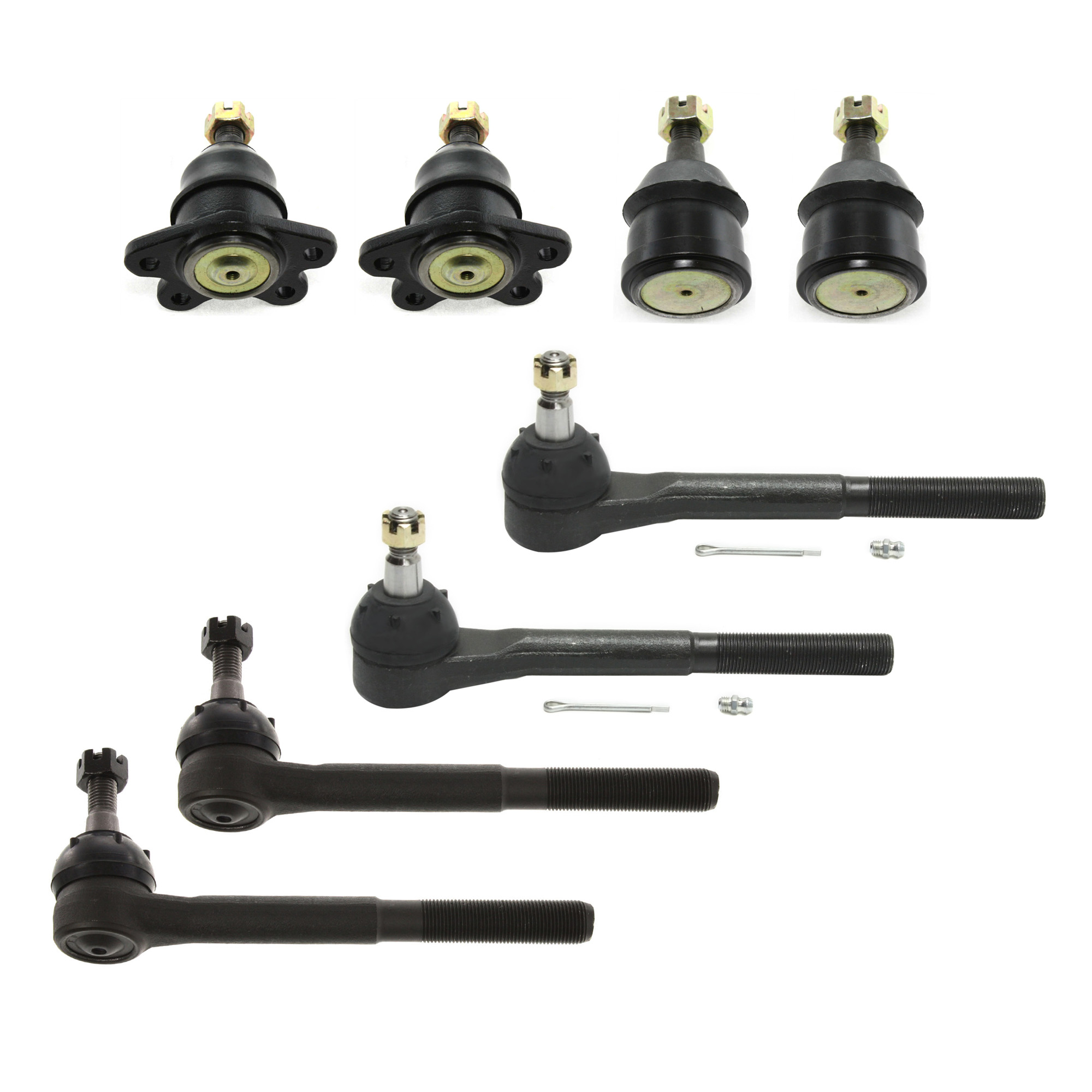 AM C K FULLSIZE P U 93-00 EXPRESS SAVANA VAN 96-02 FRONT SUSPENSION KIT RH AND LH 8 pc Kit w Ball Joints and Tie Rod Ends SKU KIT 090617-08 OEM 104101-2601312-5051134-1561642