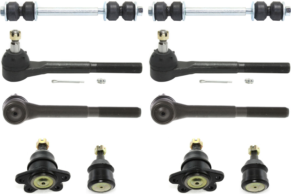 AM EXPRESS SAVANA 1500-2500-96-02 FRONT SUSPENSION KIT 10 pc Kit w Ball Joints Sway Bar Links and Tie Rod Ends SKU KIT 090617-09 OEM 104101-2601312-5051134-1561642