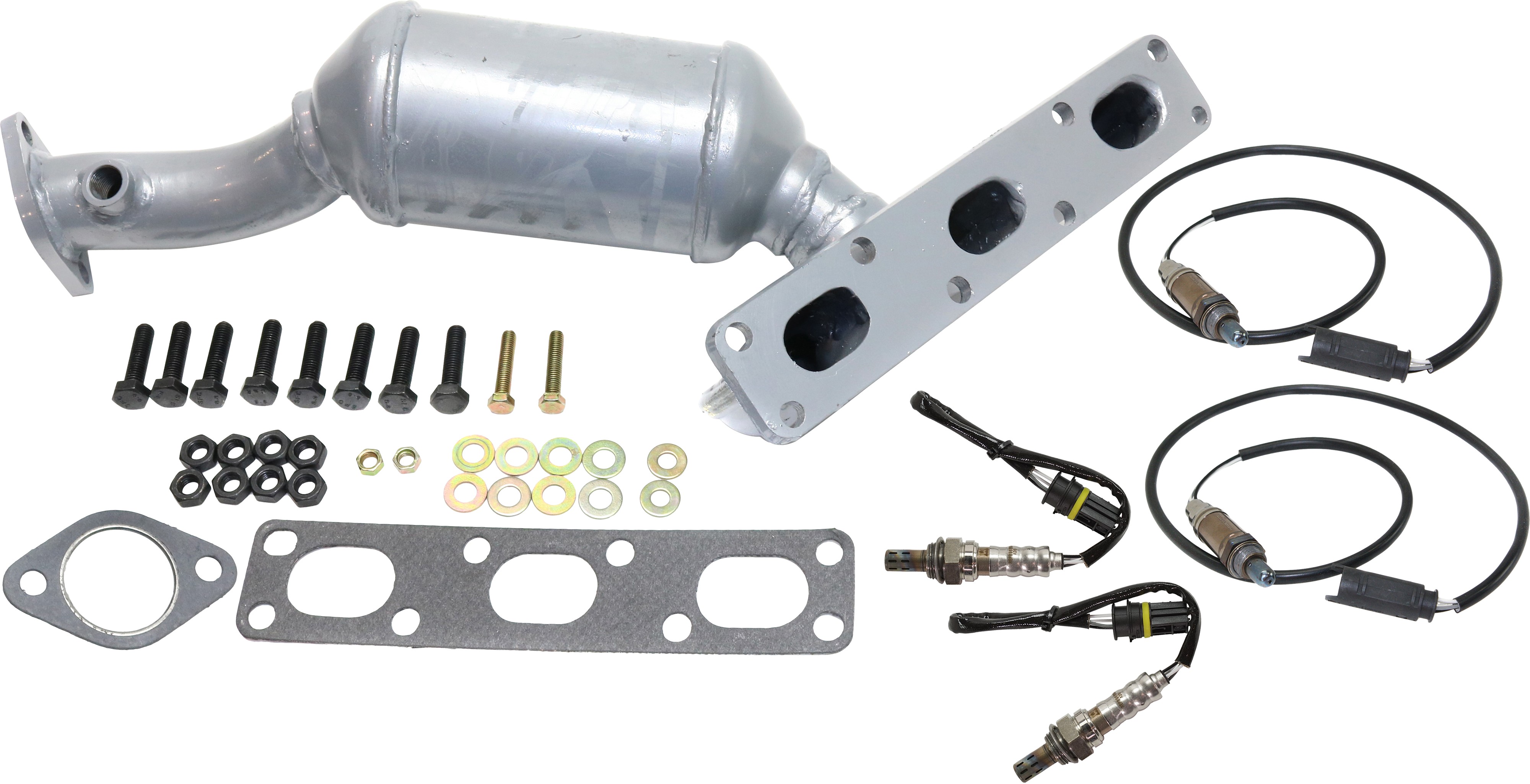 AM 3 SERIES 01-05 X3-04-06 CATALYTIC CONVERTER 5 pc kit Rear with 4 Oxygen Sensor SKU KIT 090716-05 OEM 11781433940