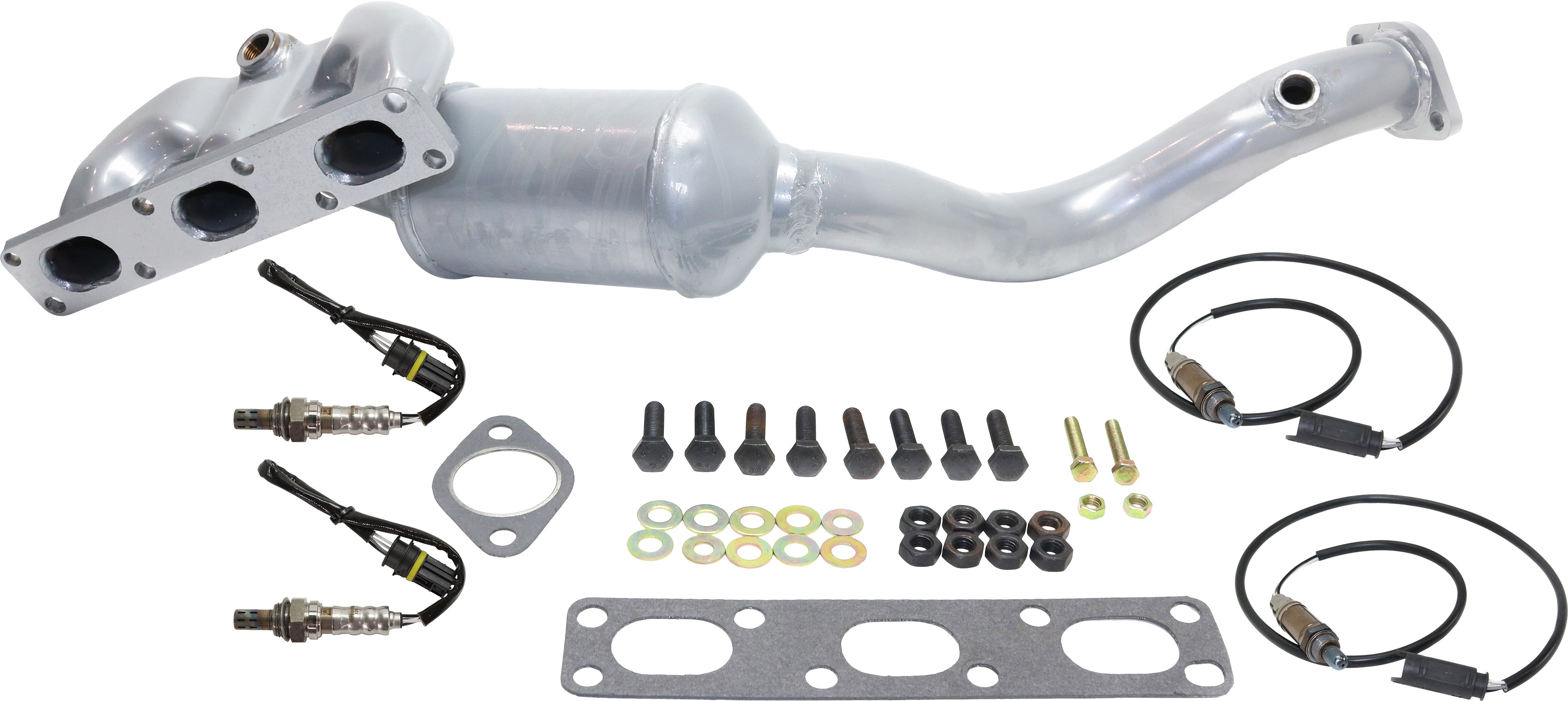 AM 3 SERIES 01-05 X3-04-06 CATALYTIC CONVERTER 5 pc kit Front with 4 Oxygen Sensor SKU KIT 090716-06 OEM 11781433940