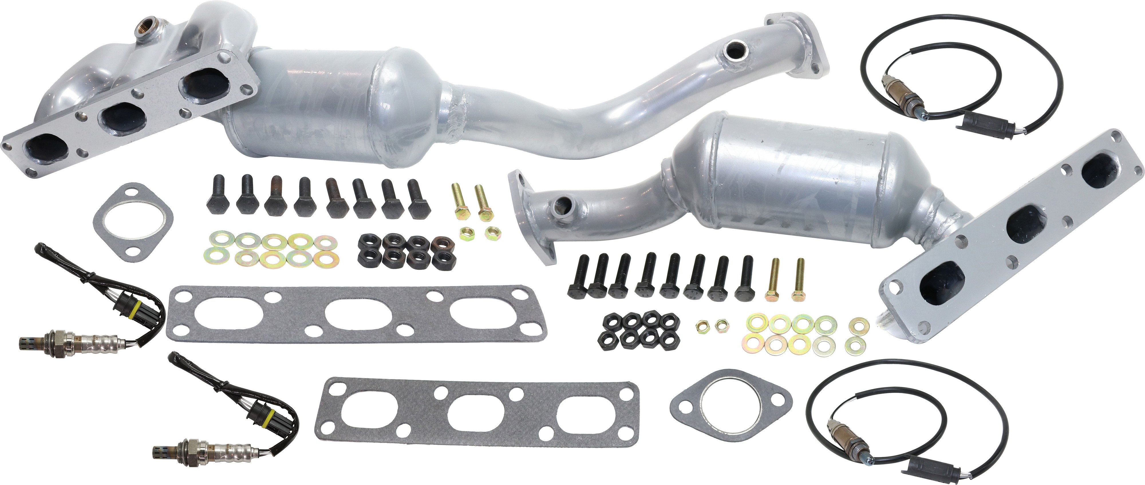 AM 3 SERIES 01-05 X3-04-06 CATALYTIC CONVERTER Front and Rear 6 pc kit with 4 Oxygen Sensors SKU KIT 090716-07 OEM 11781433940