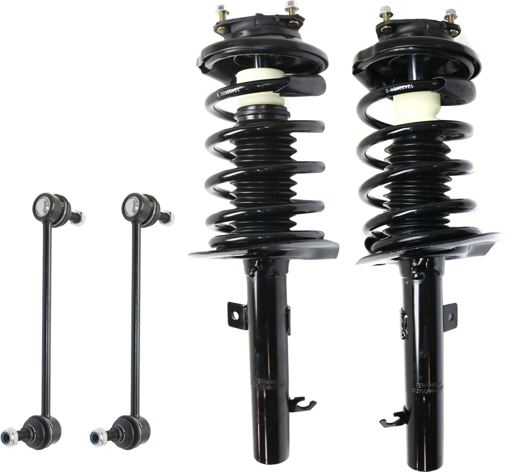 AM FOCUS 06-07 FRONT SUSPENSION KIT RH AND LH 4 pc Kit with Loaded Struts and Sway Bar Links SKU KIT 090717-43 OEM 7S4Z18124A 6S4Z18125F 7S4Z1812