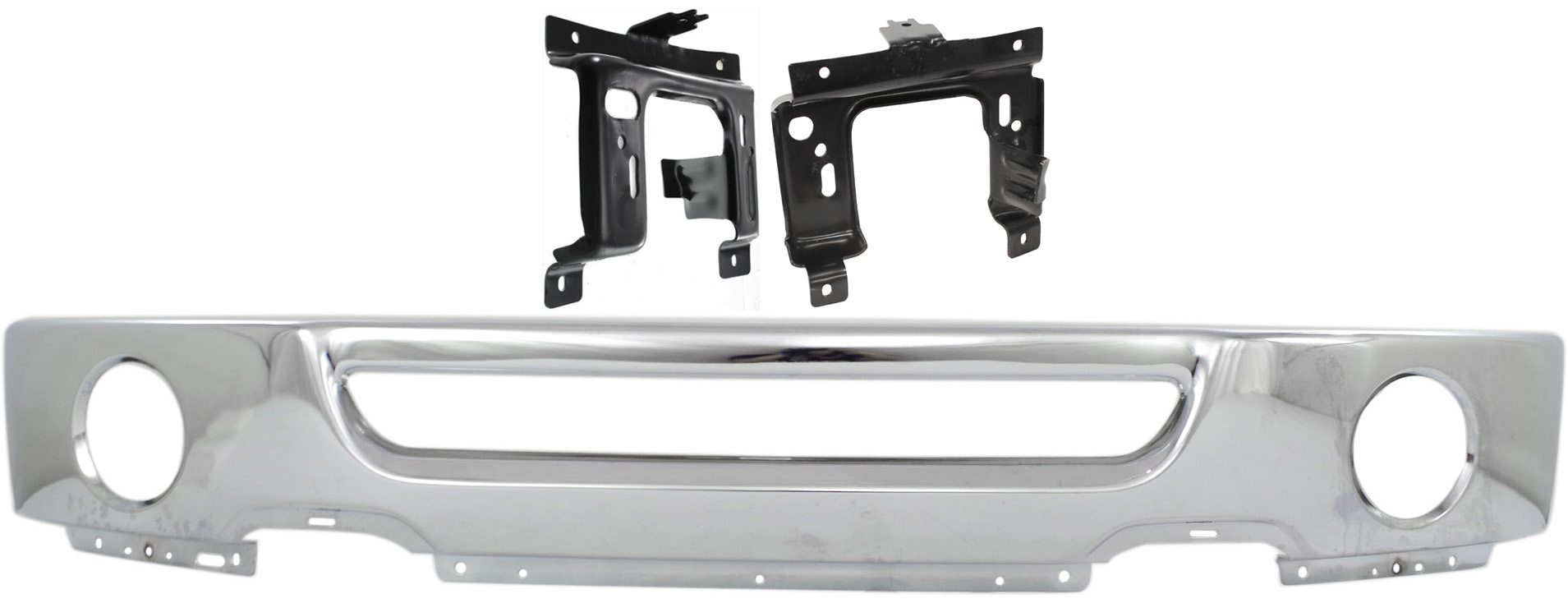 AM F 150-06-08 MARK LT 06-08 FRONT BUMPER 3 pc kit with Bumper Brackets SKU KIT 090717-61 Partslink FO1002399 FO1066172 FO1067172 OEM 6L3Z17757BA 6L3Z17B985AA 6L3Z1