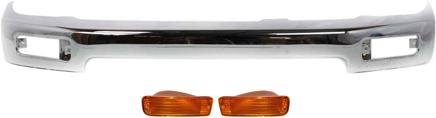 AM 4RUNNER 96-98 FRONT BUMPER 3 pc kit with Turn Signal Lights SKU KIT 090717-69 Partslink TO1002172 TO2530125 TO2531125 OEM 5210135320-8152035120-81510351