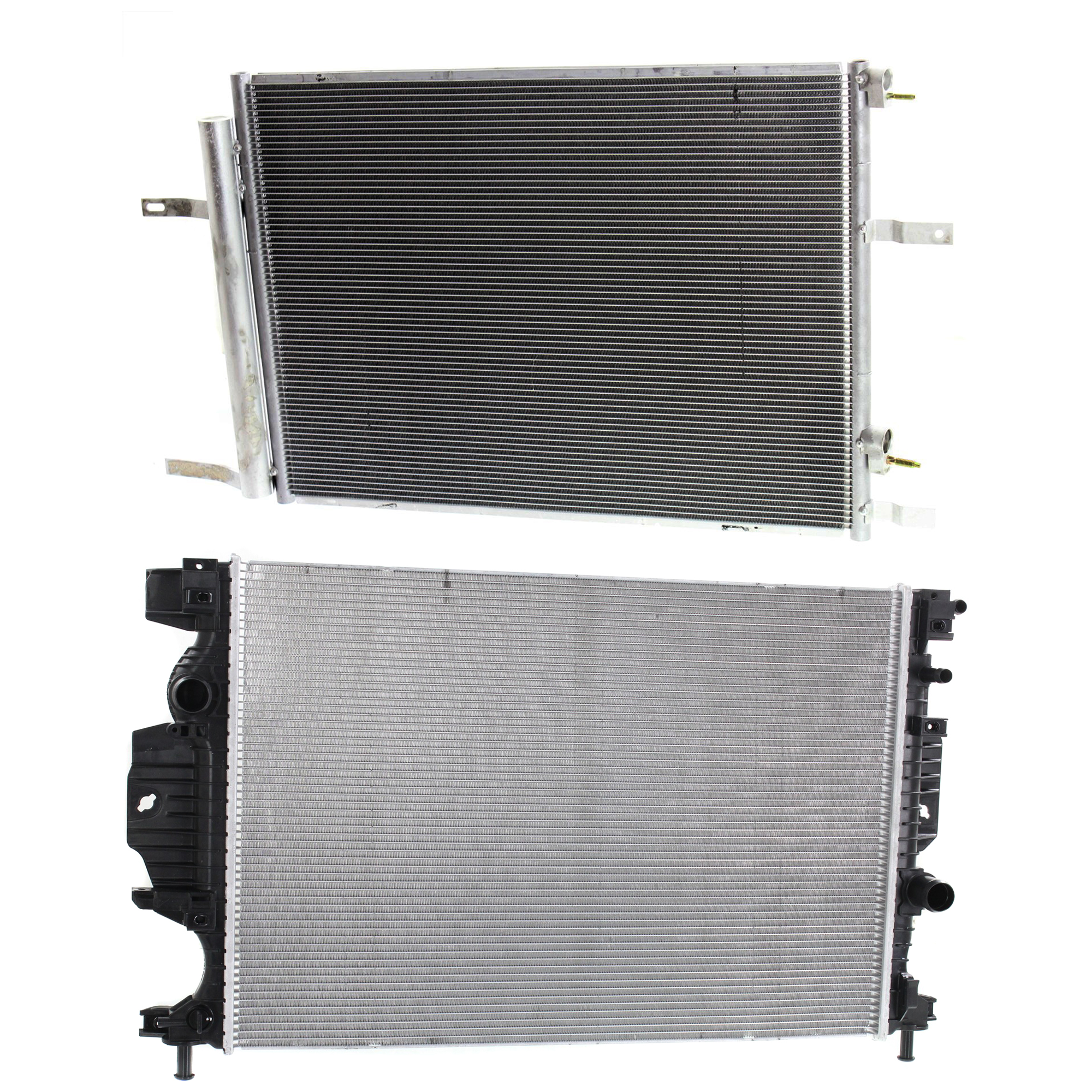 AM FUSION 13-18 RADIATOR 4 Cyl 2.5L Engine 2 pc kit with A C Condenser SKU KIT 090723-06 Partslink FO3010316 FO3030243 OEM DG9Z8005K HG9Z19712D