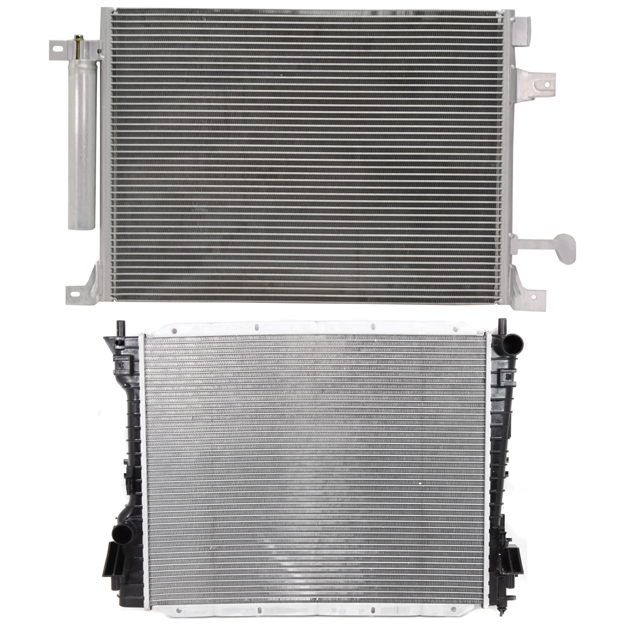 AM MUSTANG 10-14 RADIATOR 2 pc kit 6-8 Cyl 4.0L 4.6L Engine w A C Condenser SKU KIT 090723-11 Partslink FO3010270 FO3030225 OEM 9R3Z8005B AR3Z19712A