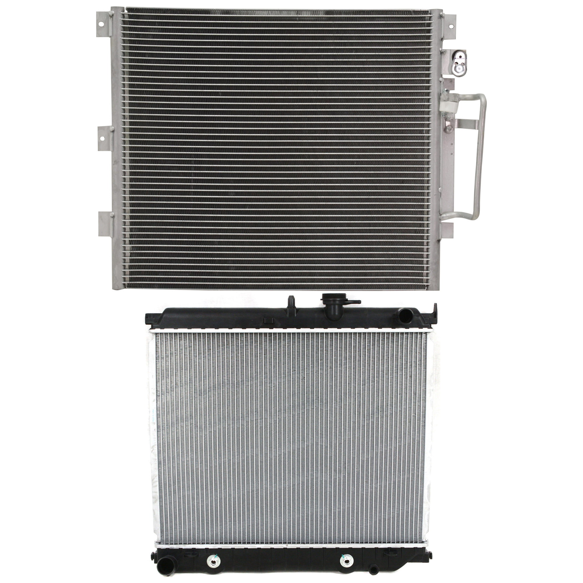 AM CANYON COLORADO 04-12 RADIATOR 2 pc kit Auto Manual Trans 4-5 Cyl 2.8-2.9-3.5L Eng. with A C Condenser SKU KIT 090723-17 Partslink GM3010455 GM3030262 OEM 15120862-89019343