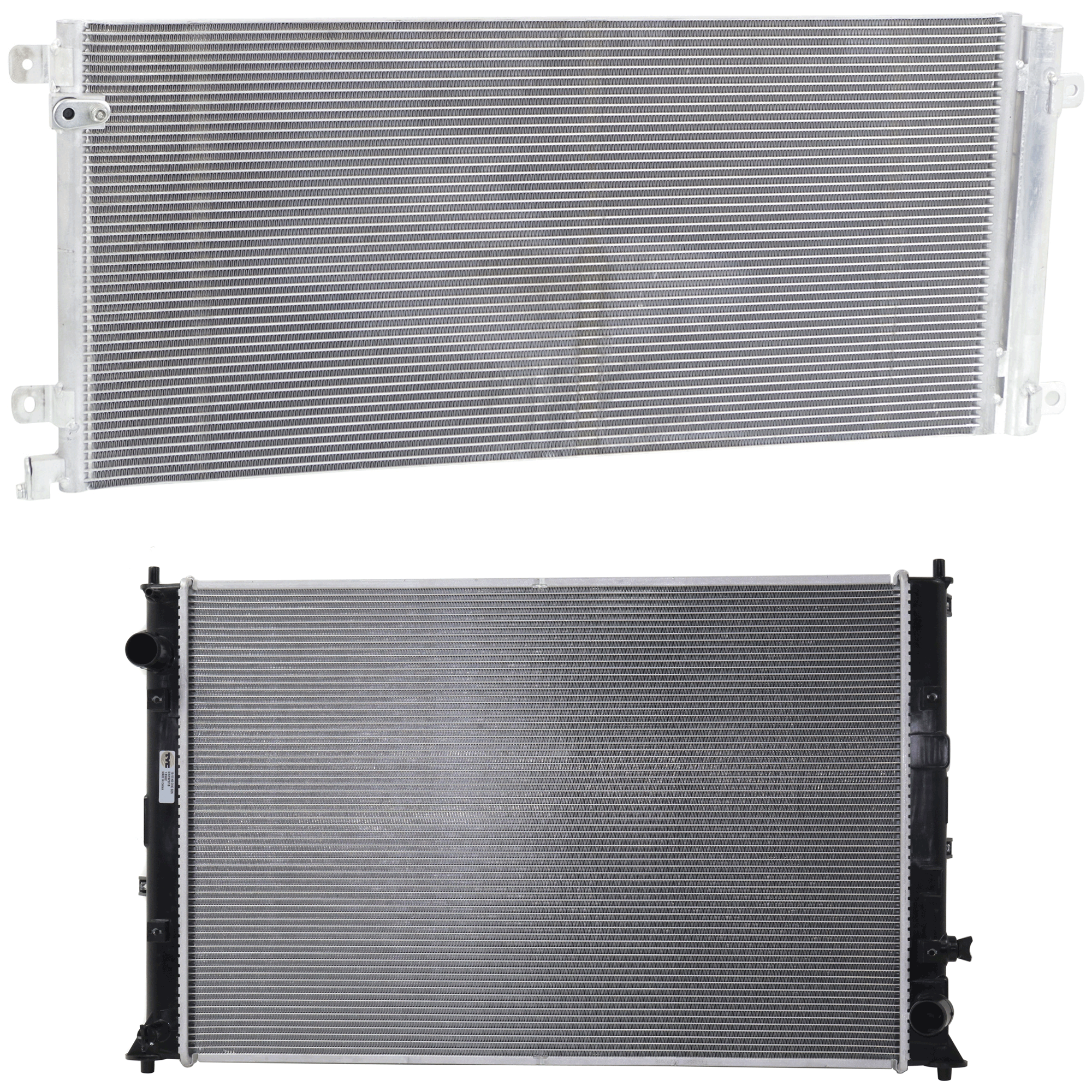 AM CIVIC 16-21 RADIATOR 2 pc kit 4 Cyl 1.5L Eng. with A C Condenser SKU KIT 090723-25 Partslink HO3010242 HO3030163 OEM 190105AAA01-80100TBCA02-80100T