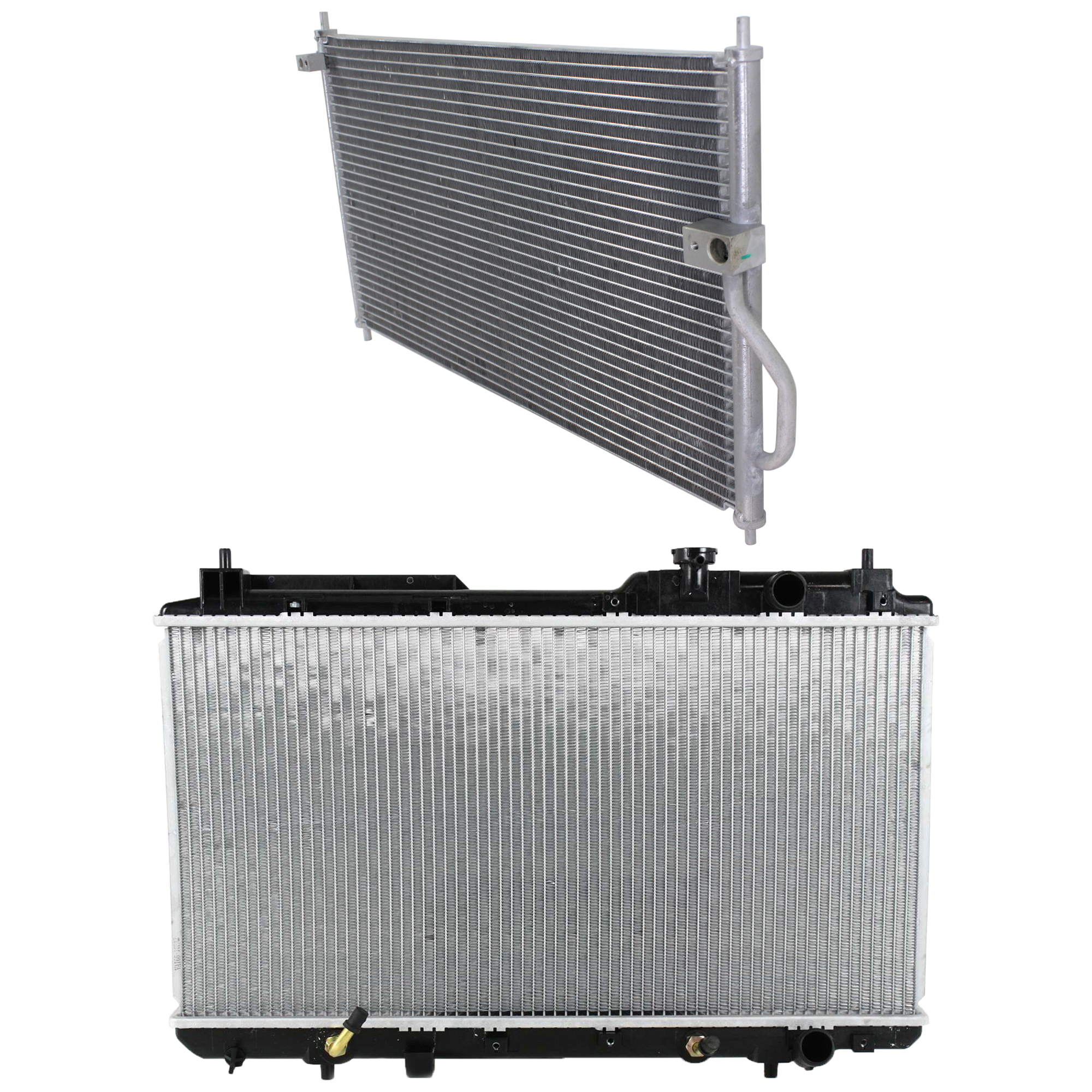 AM CR V 99-01 RADIATOR 2 pc kit 4 Cyl 2.0L Eng. with A C Condenser SKU KIT 090723-29 Partslink HO3010135 AC3030101 OEM 19010P3F902-80110ST7A21